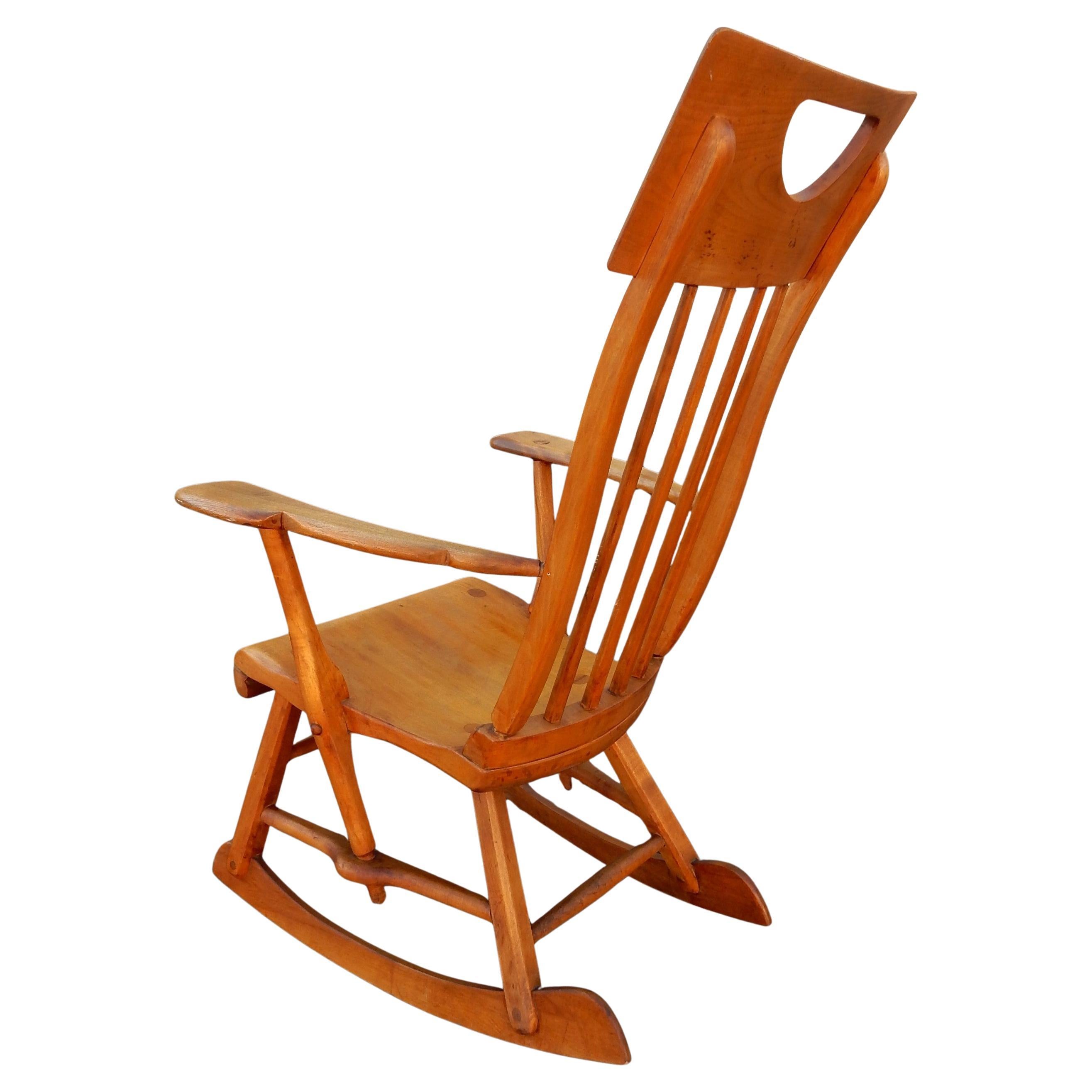 1930's Modernist Rocking Lounge Chair by Scandinavian designer Herman De Vries im Zustand „Relativ gut“ im Angebot in Las Vegas, NV