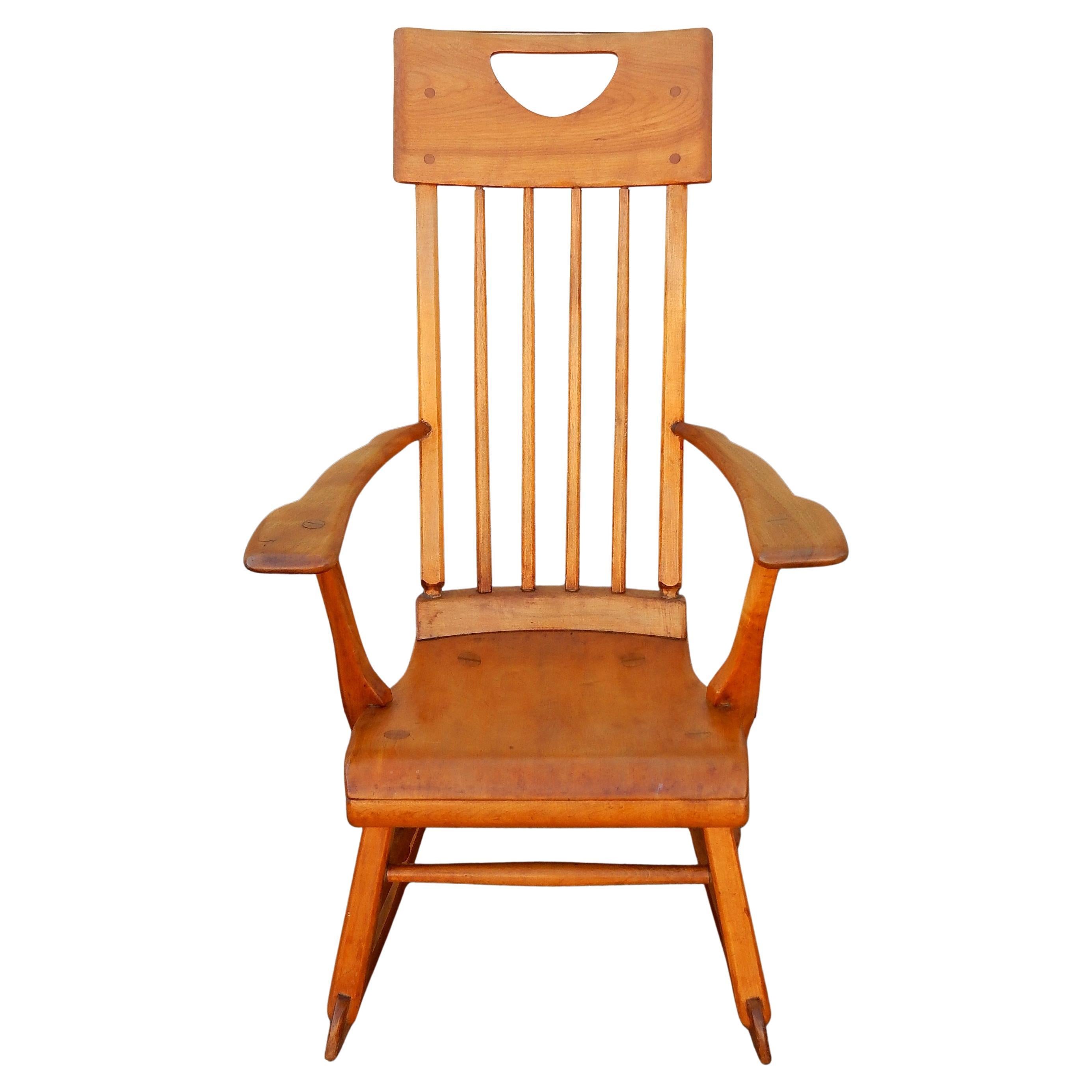 1930's Modernist Rocking Lounge Chair by Scandinavian designer Herman De Vries im Angebot 1