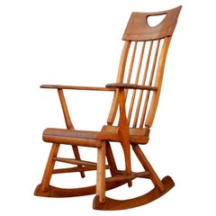 1930's Modernist Rocking Lounge Chair by Scandinavian designer Herman De Vries