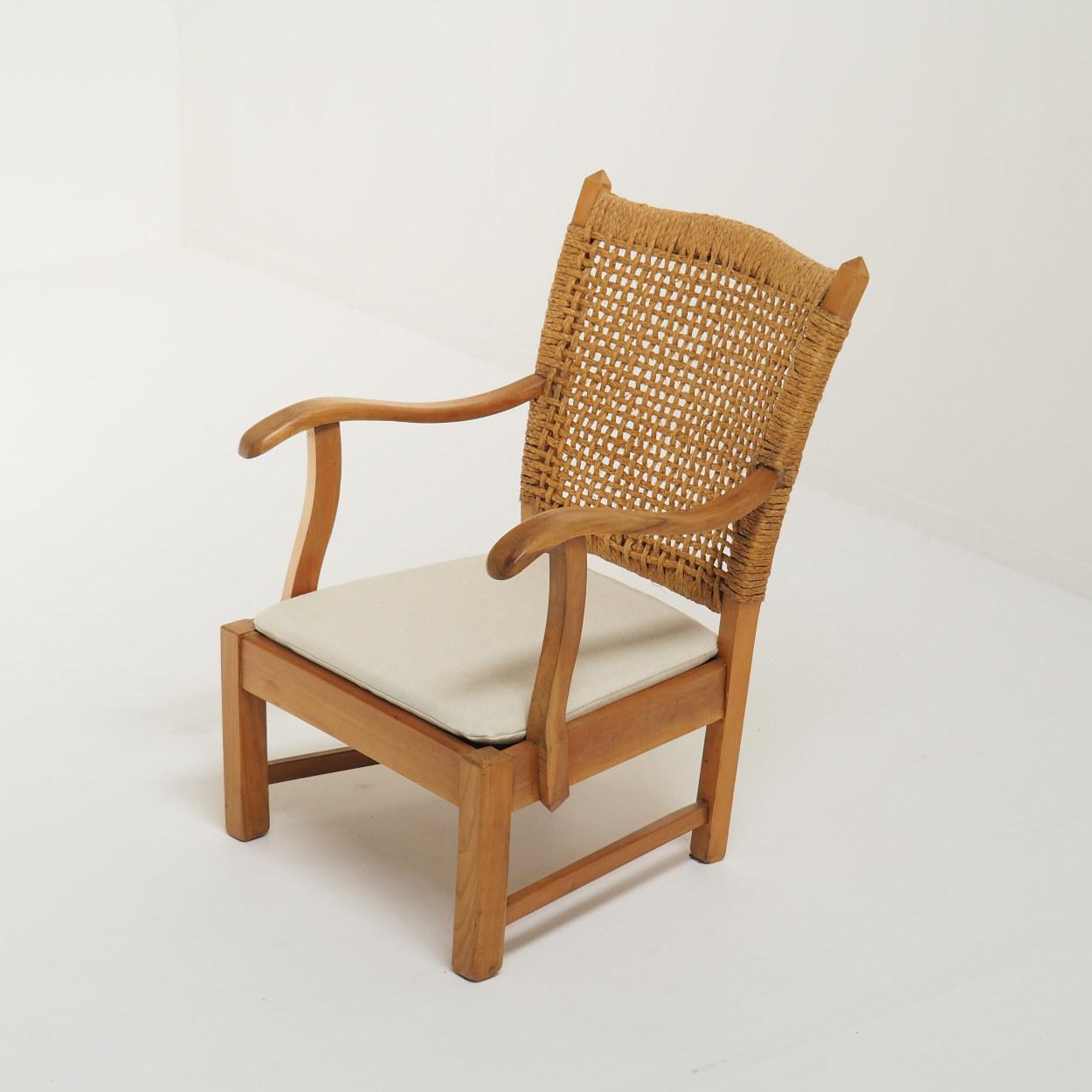 Bauhaus 1930s Modernist Rope Chair attr. to Bas Van Pelt, The Netherlands