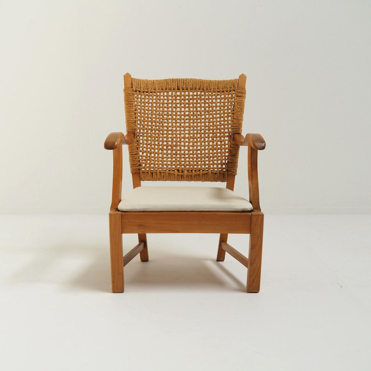 Mid-20th Century 1930s Modernist Rope Chair attr. to Bas Van Pelt, The Netherlands