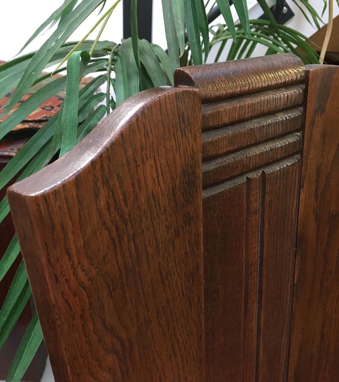 Set di sei sedie da pranzo in rovere francese Art Deco Charles Dudouyt, anni '30-'40. 7
