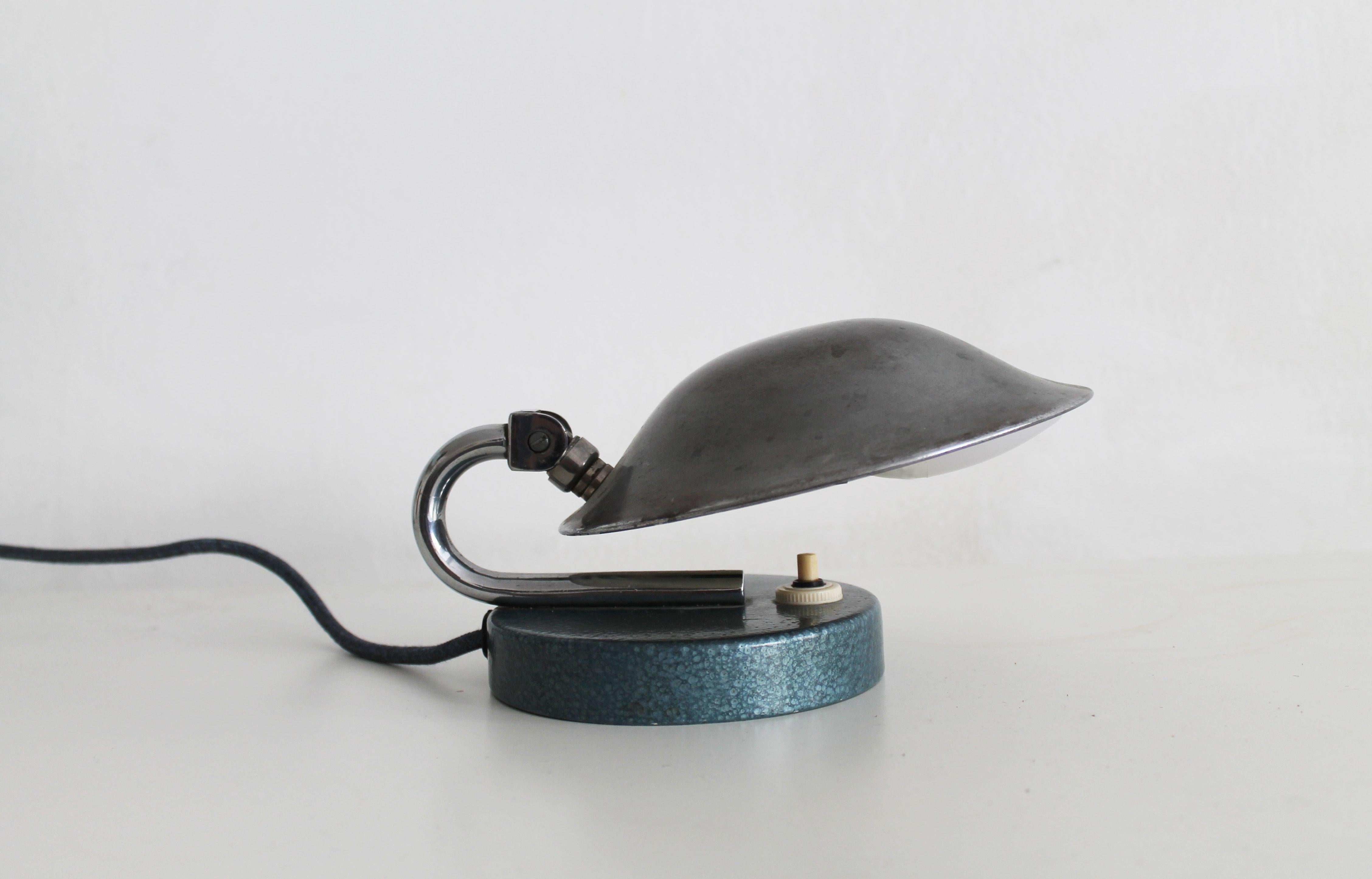 Metal 1930's Modernist Table Lamp Type 3530 by Carl Jucker for Napako For Sale