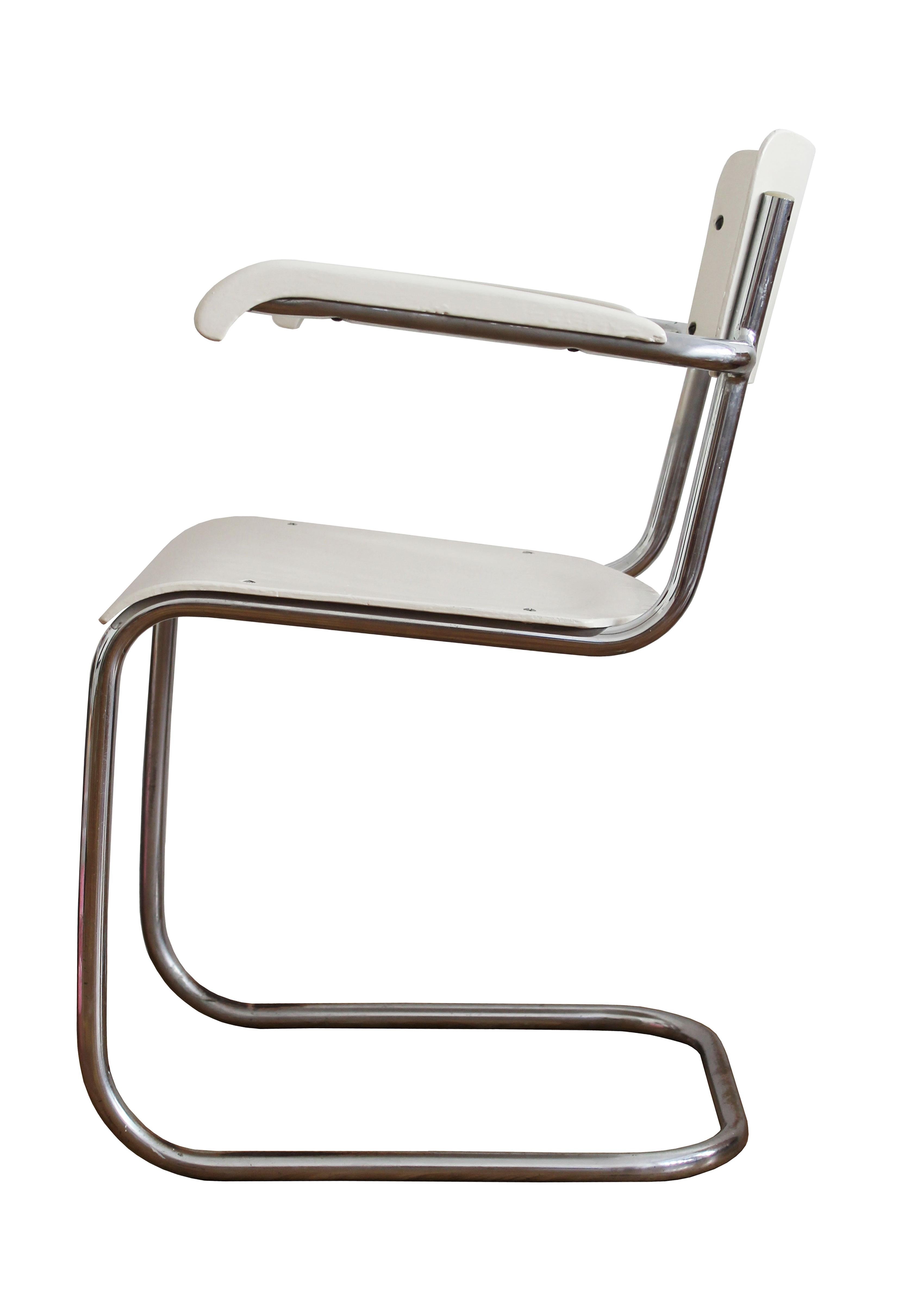 Painted 1930's Modernist Tubular Chair