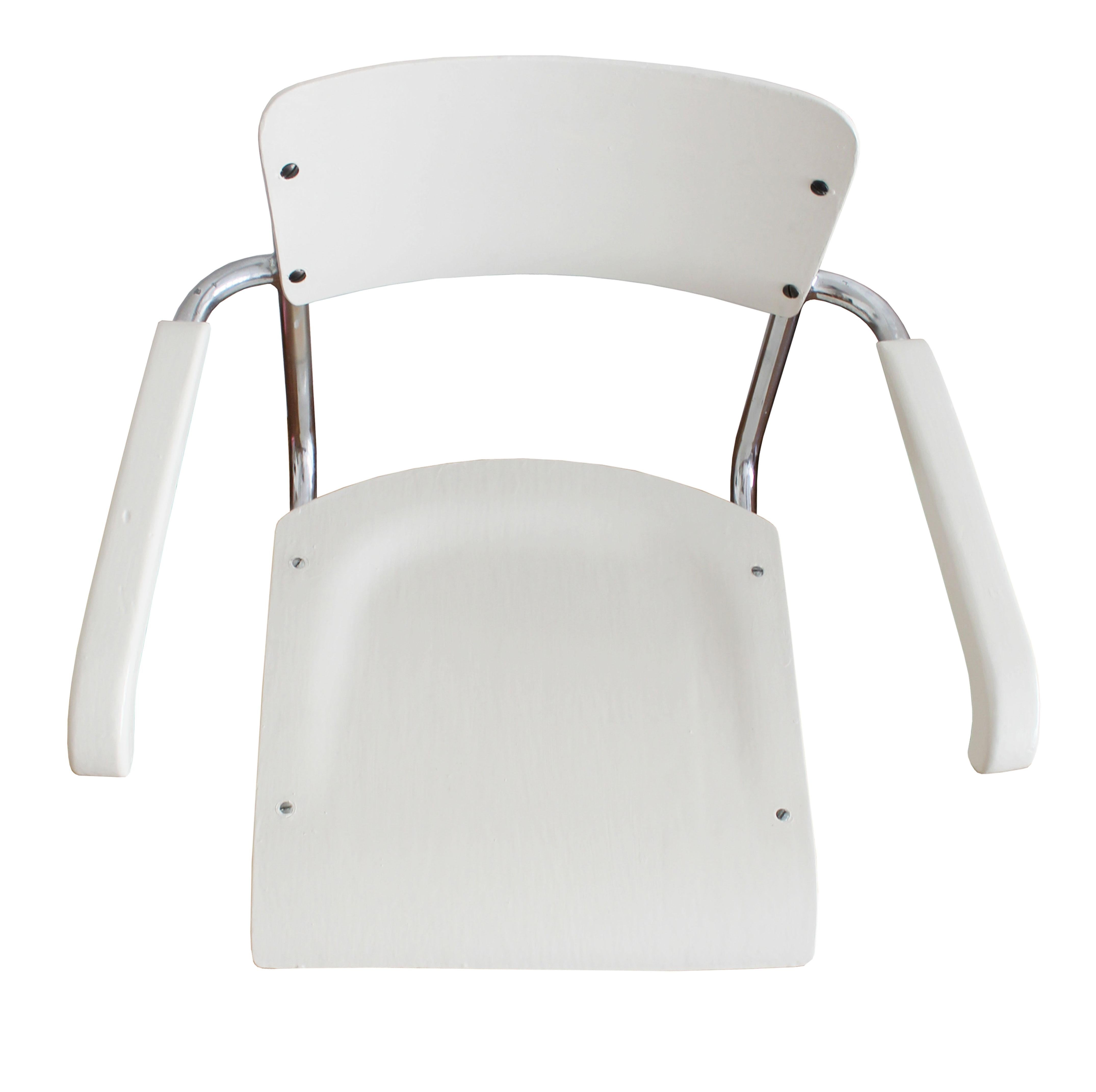 Stainless Steel 1930's Modernist Tubular Chair