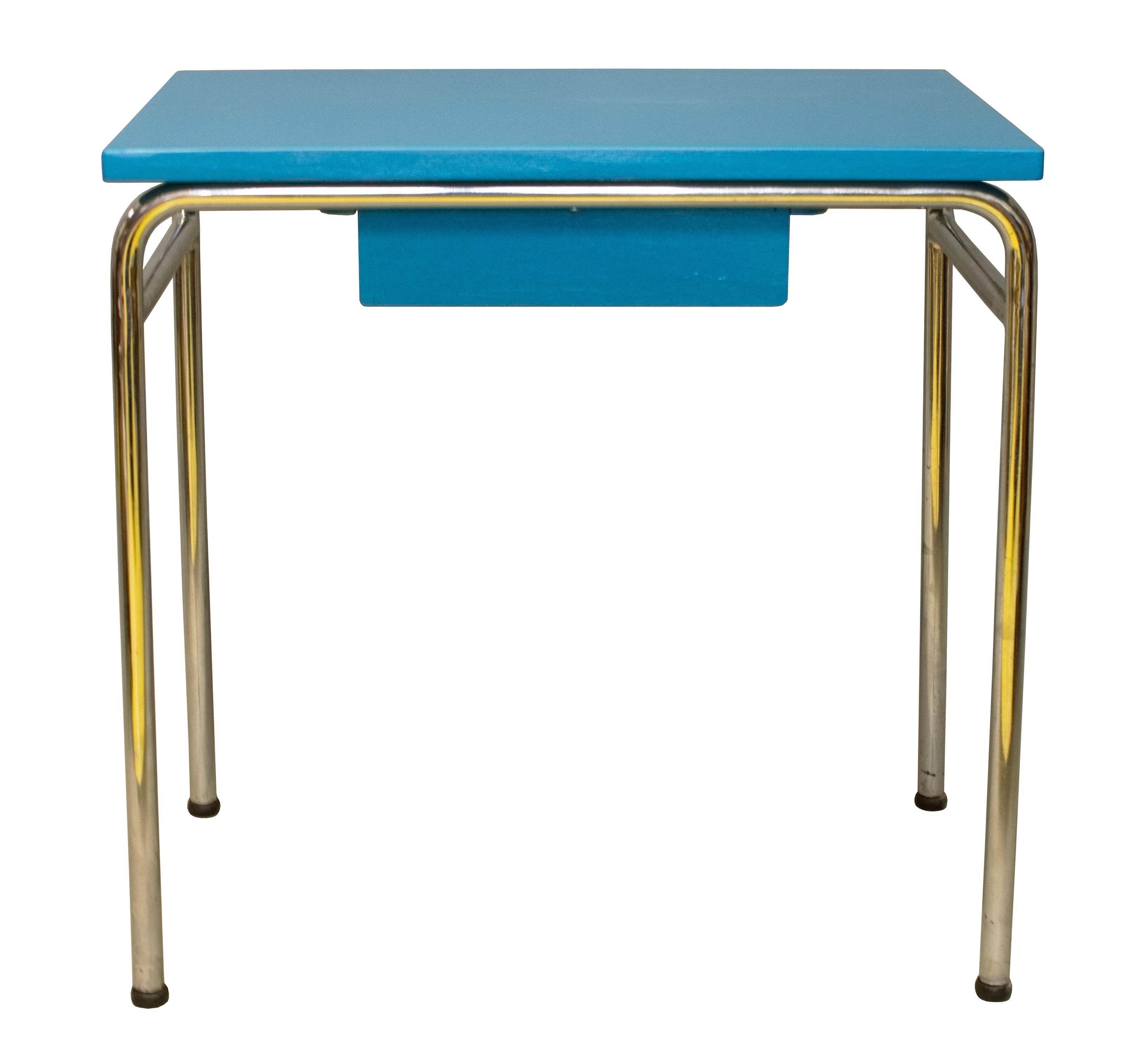 Painted 1930's Modernist Tubular Side Table For Sale