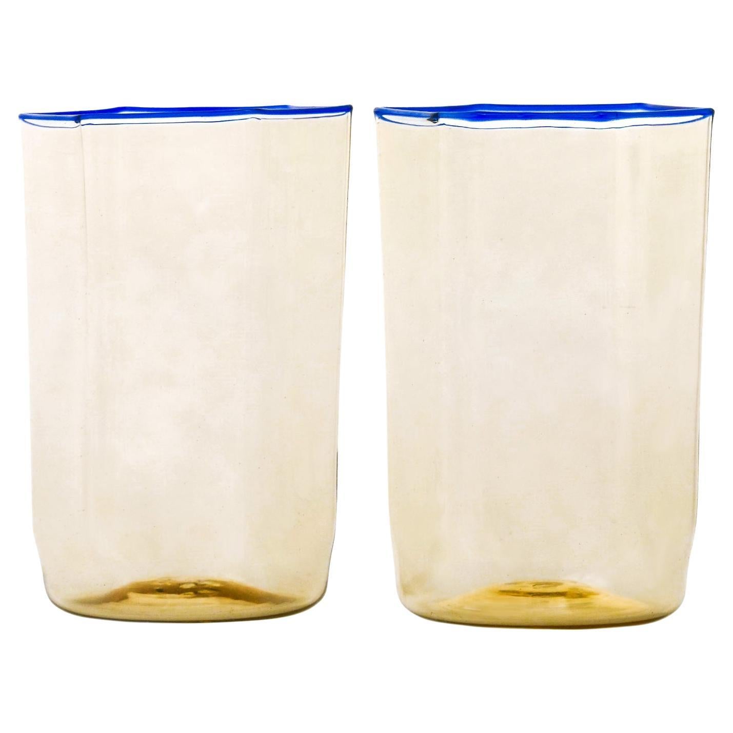 1930s Modernist Venini "Esagonale" Tumblers Set of 16 For Sale