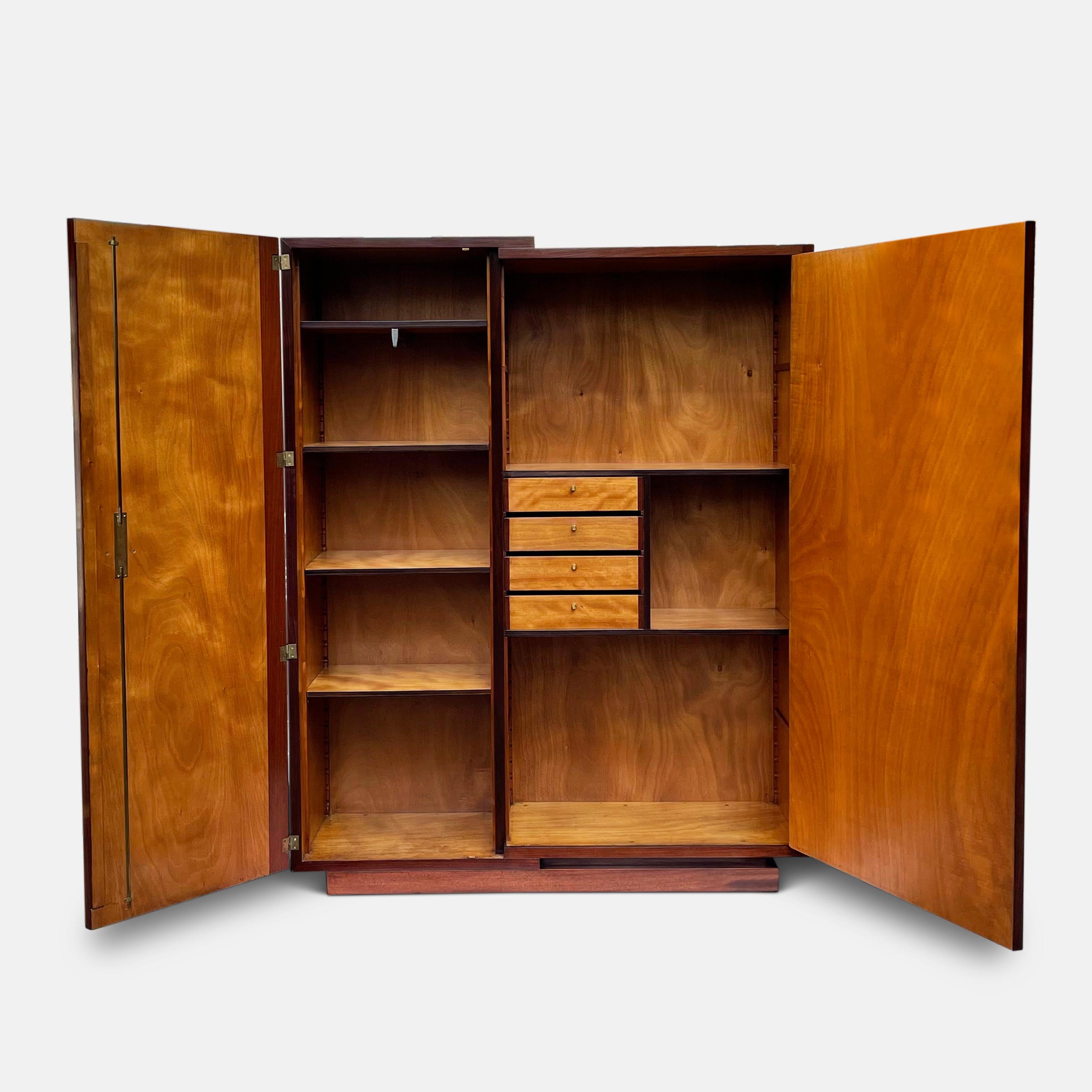 1930s Modernist Wardrobe by André Sornay, Stamped and Documented For Sale 3