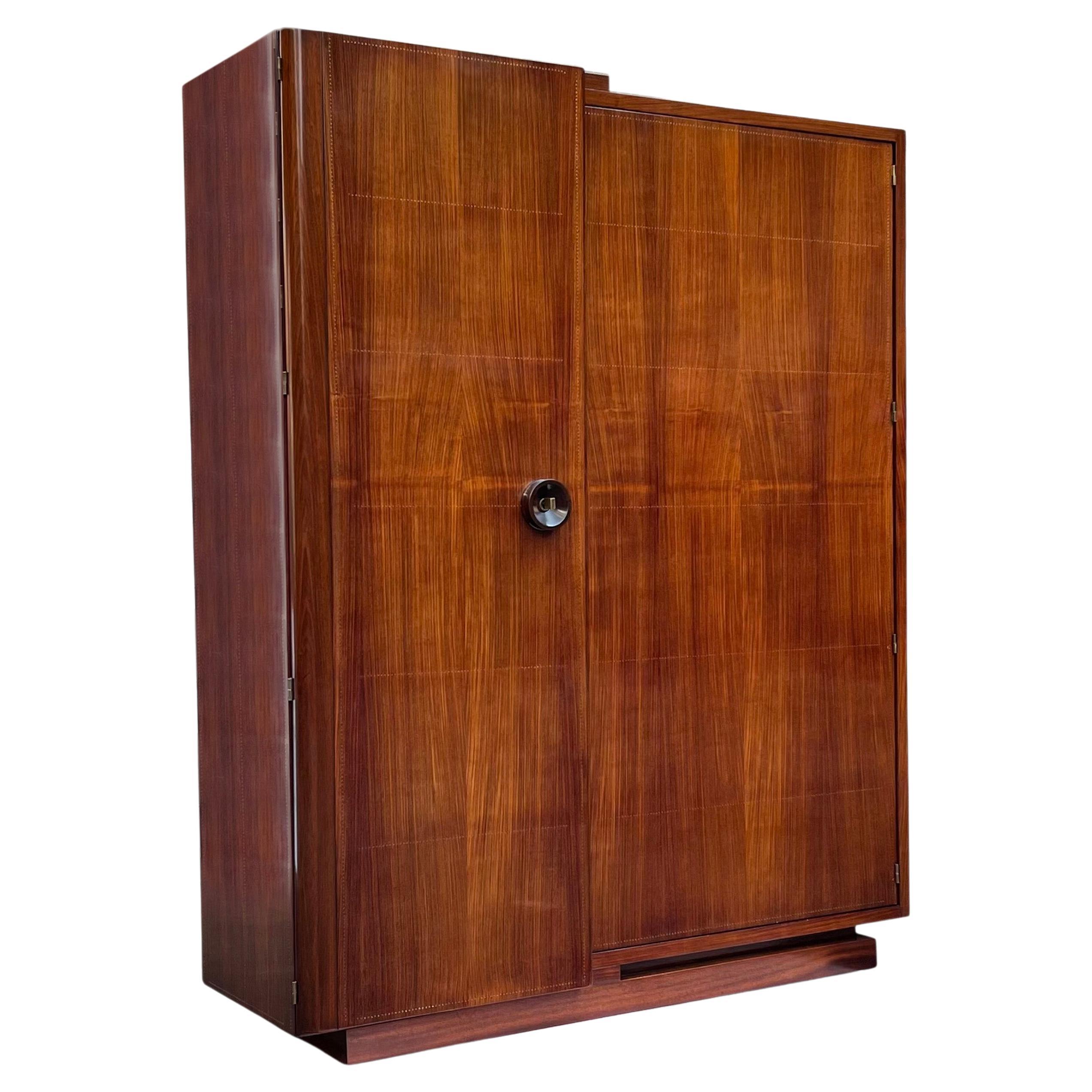 1930s Modernist Wardrobe by André Sornay, Stamped and Documented