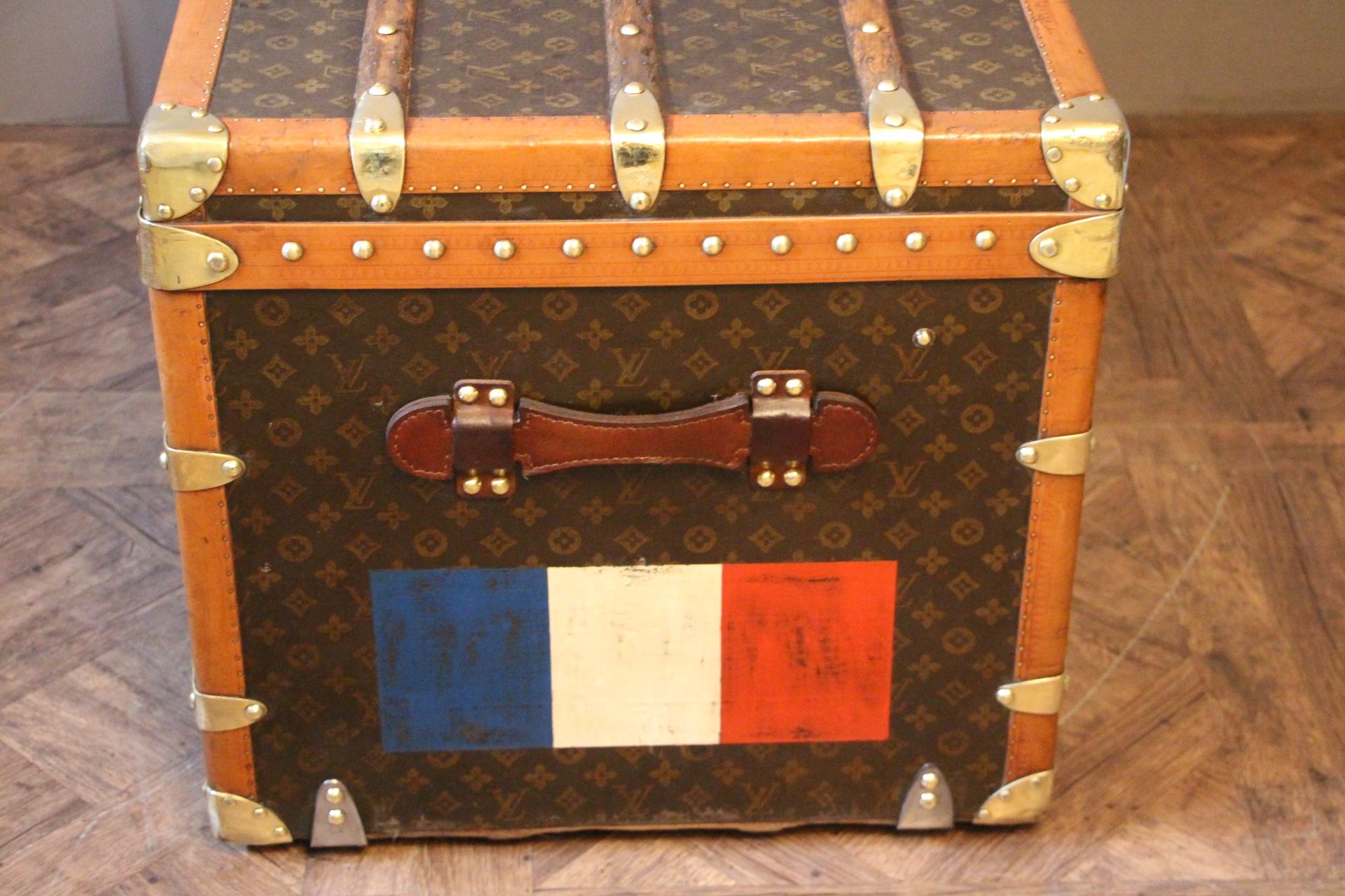 Brass 1930s Monogram Louis Vuitton Trunk