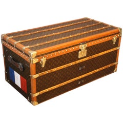 1920s Louis Vuitton Steamer Stencil Monogram Trunk At 1stdibs