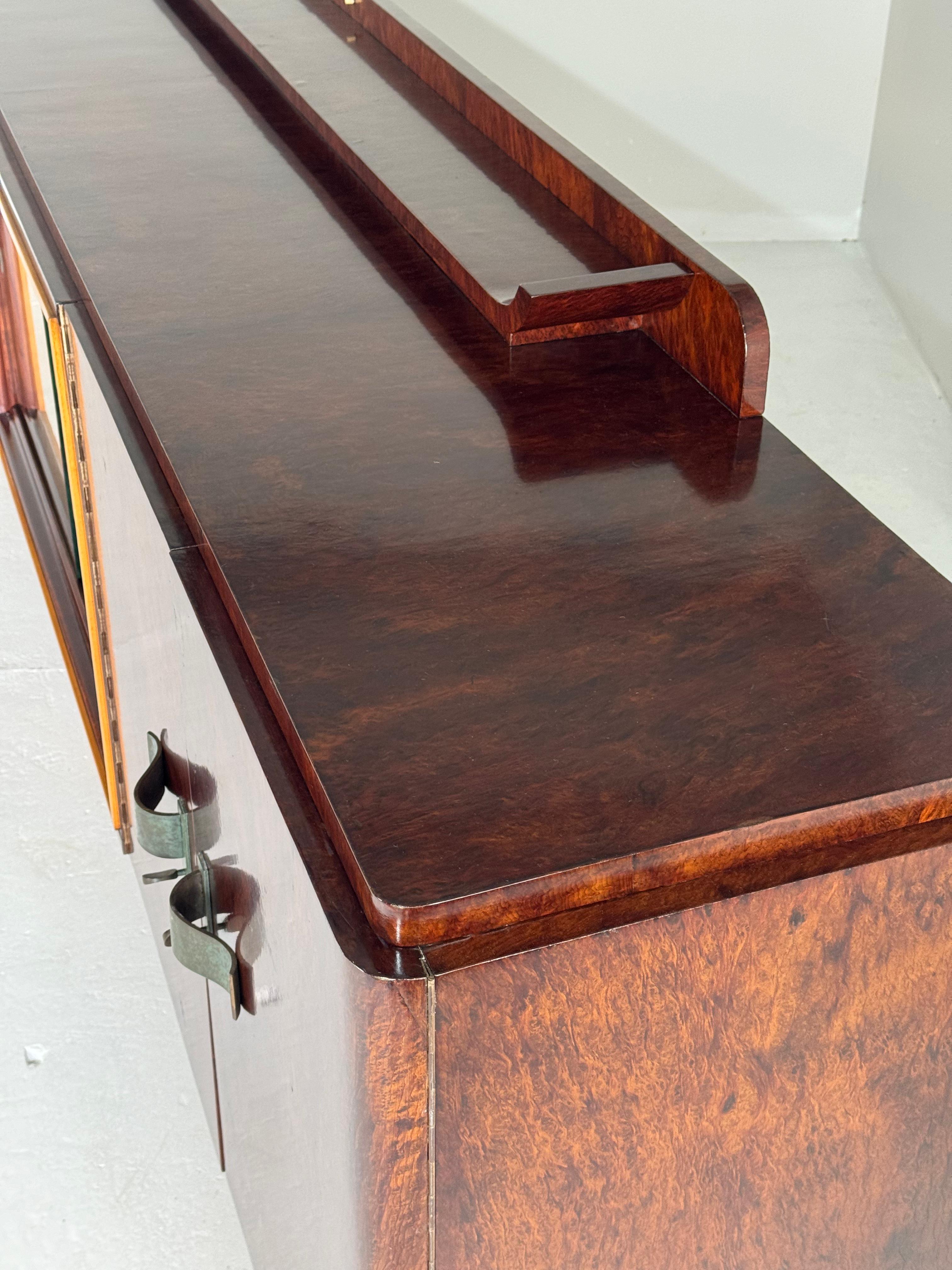 1930s Monumental art deco mahogany sideboard For Sale 6