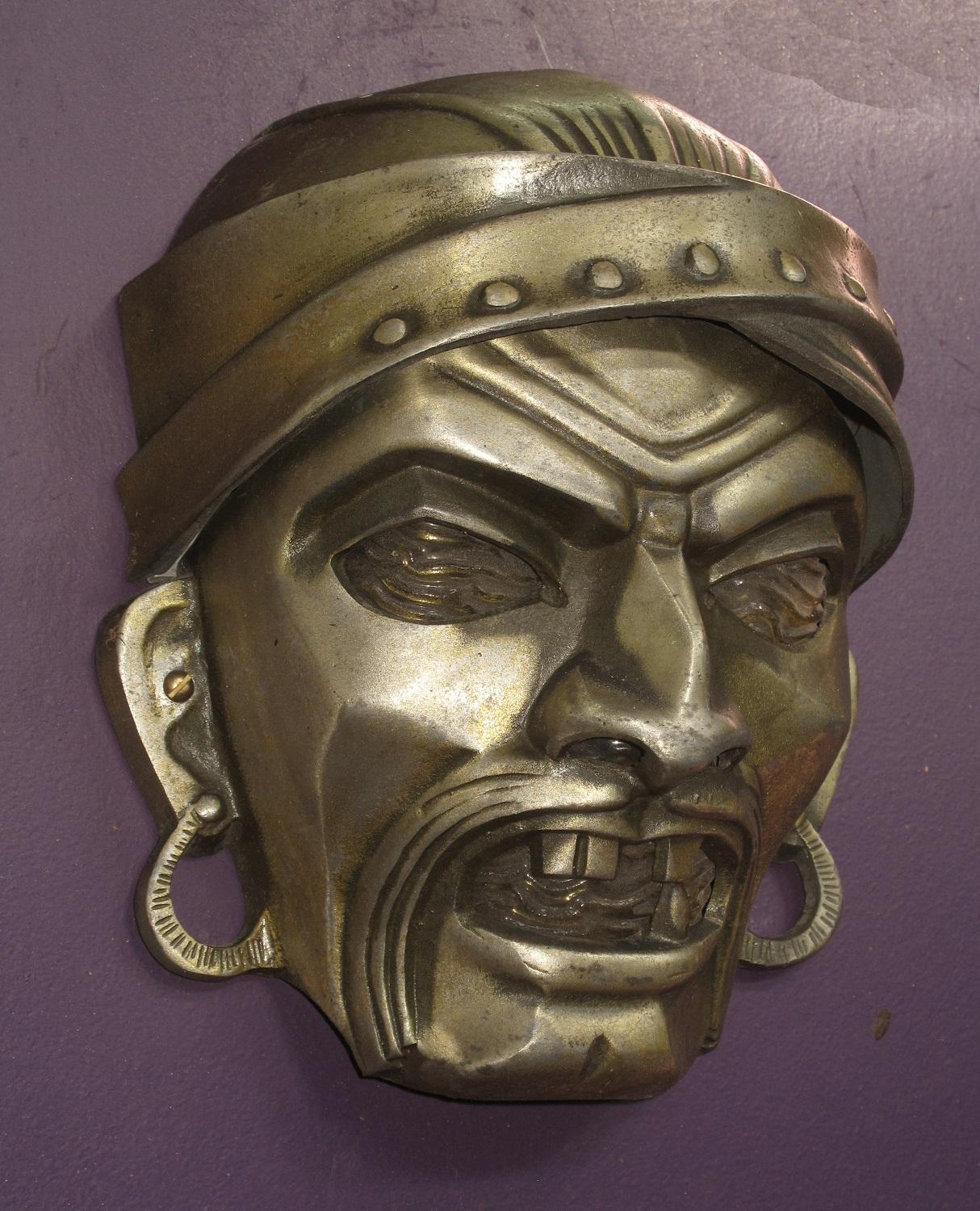 Painted 1930s Movie Theater Lobby Pirate Sconce