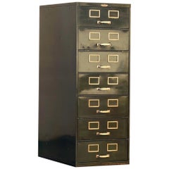 1930s Multi Drawer Card Filing Cabinet by Remington Rand