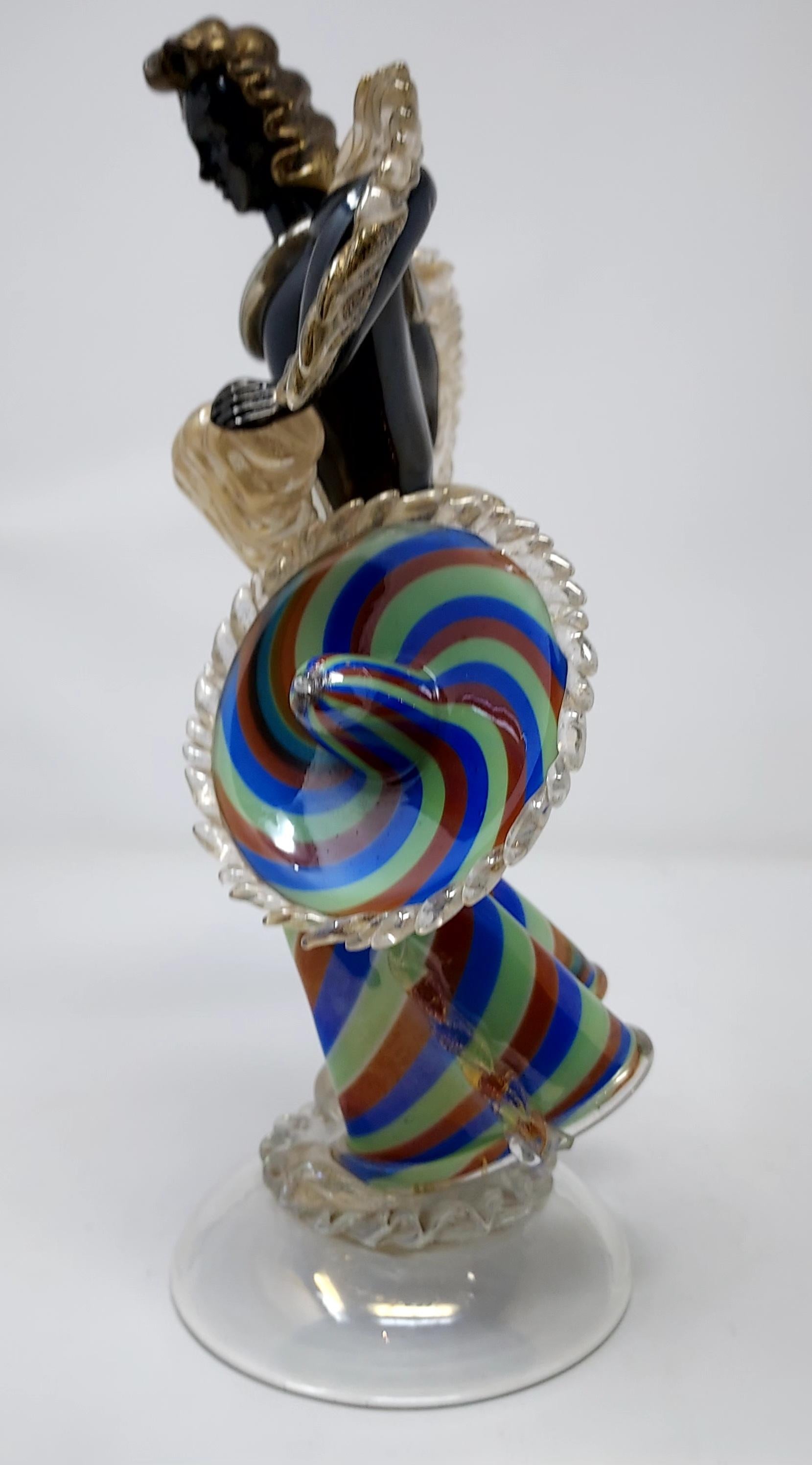 Art Glass 1930s Murano Figure of an Accordion Player