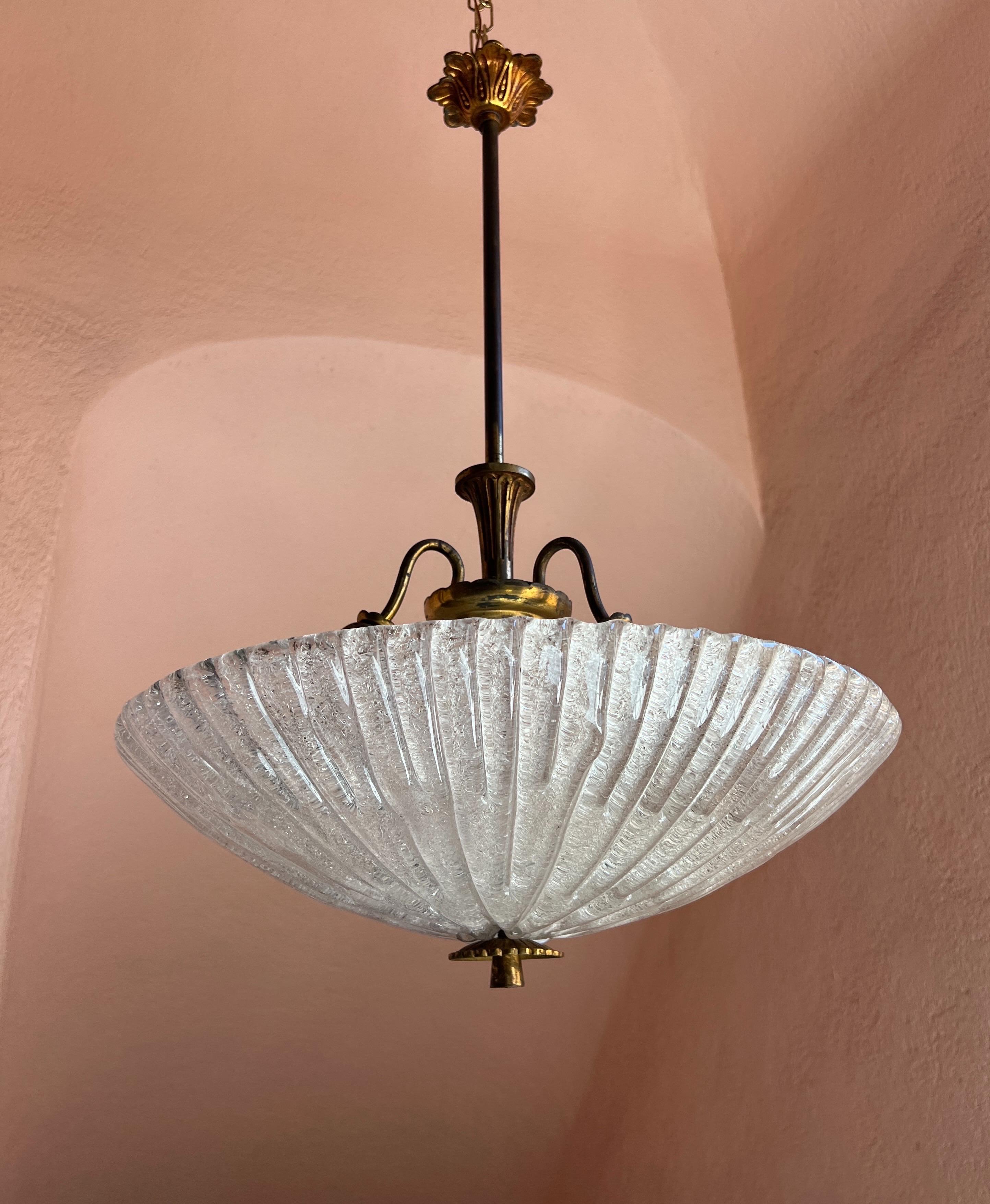 Kronleuchter aus Murano-Glas aus den 1930er Jahren von Barovier&Toso im Angebot 3