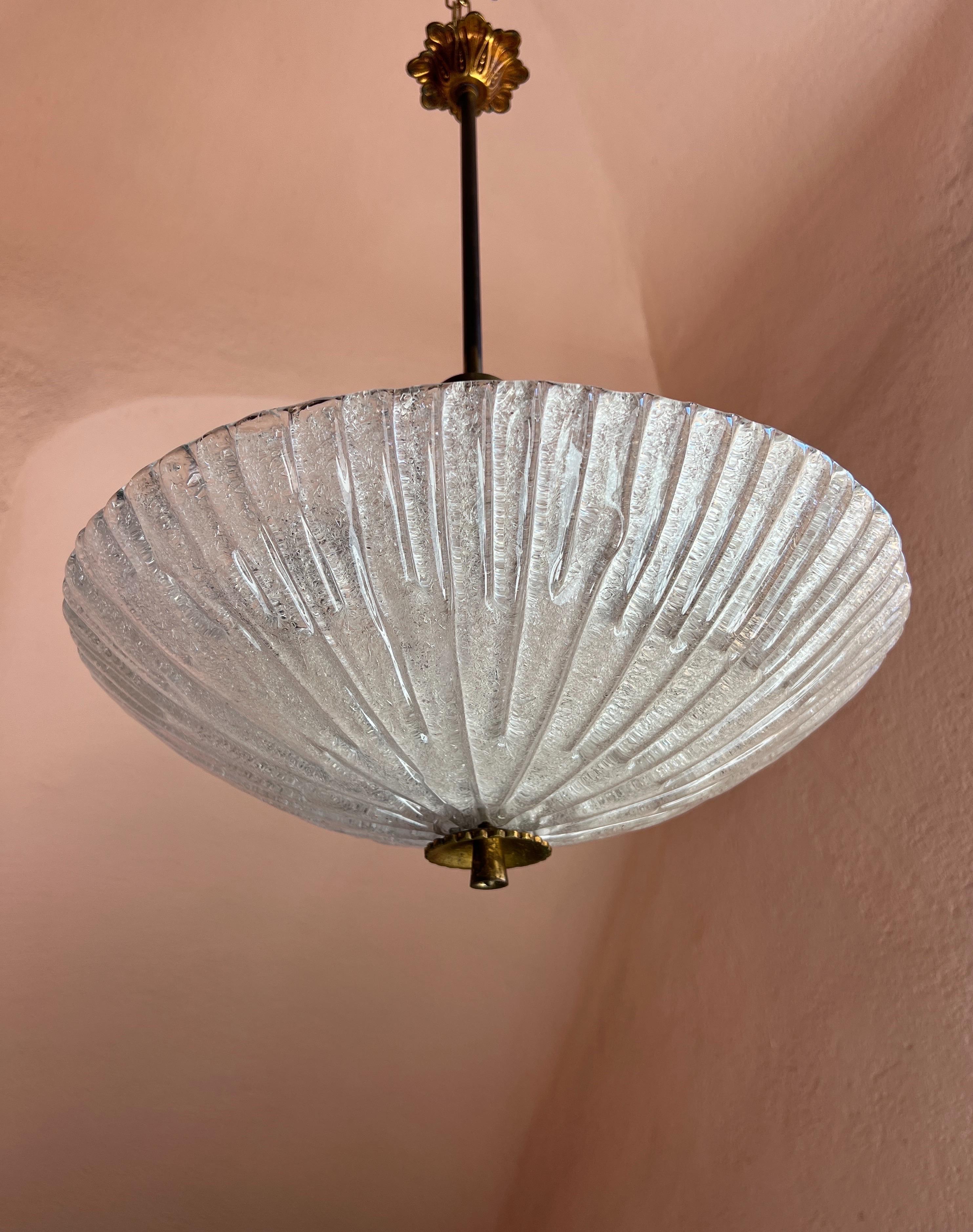 Kronleuchter aus Murano-Glas aus den 1930er Jahren von Barovier&Toso (20. Jahrhundert) im Angebot