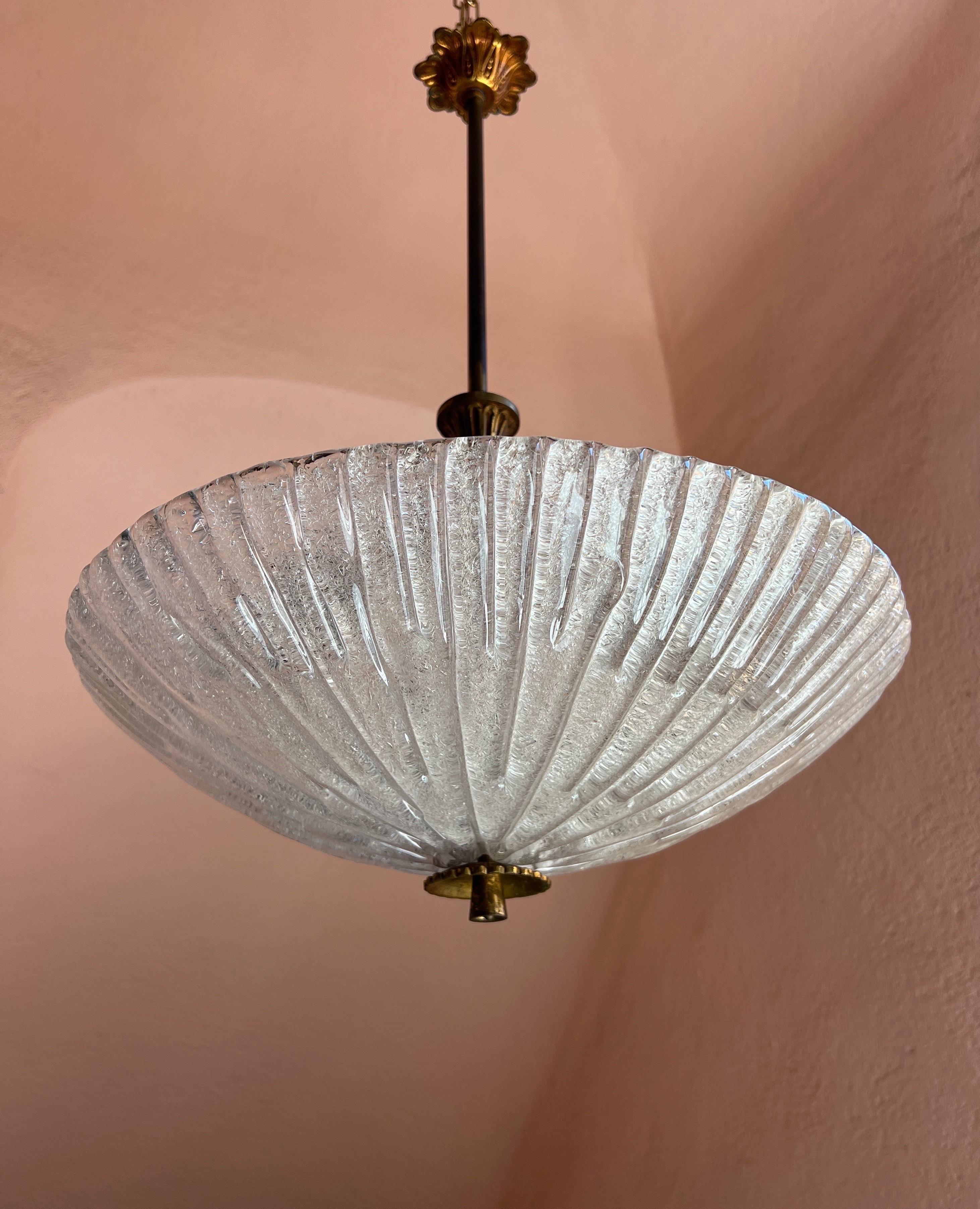 Kronleuchter aus Murano-Glas aus den 1930er Jahren von Barovier&Toso im Angebot 1