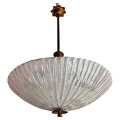Lampadario in vetro di Murano degli anni '30 di Barovier&Toso