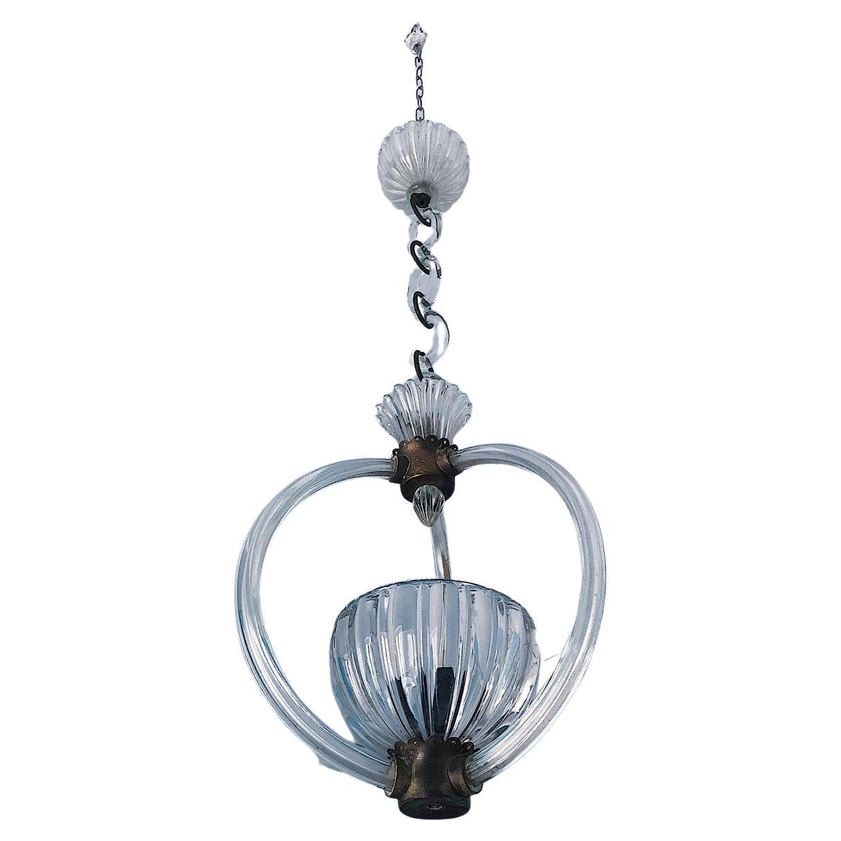 1930s Murano glass chandelier by Barovier&Toso