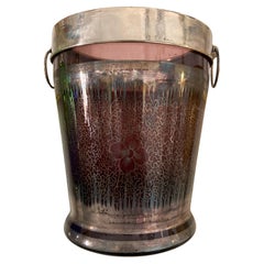 1930s Murano Glass wine cooler in Deep Purple with Hand-Painted 925 Silver