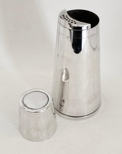 1930s Napier Silver-Plate Cocktail Shaker Designed by Emil Schuelke