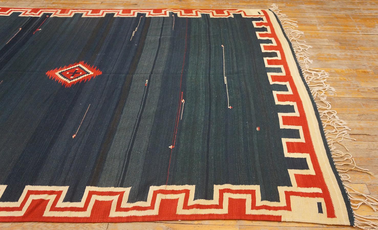 Hand-Woven 1930s Navajo - Rio Grande Carpet ( 7'8