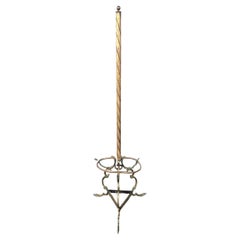 1930's Neoclassical Brass Umbrella Stand