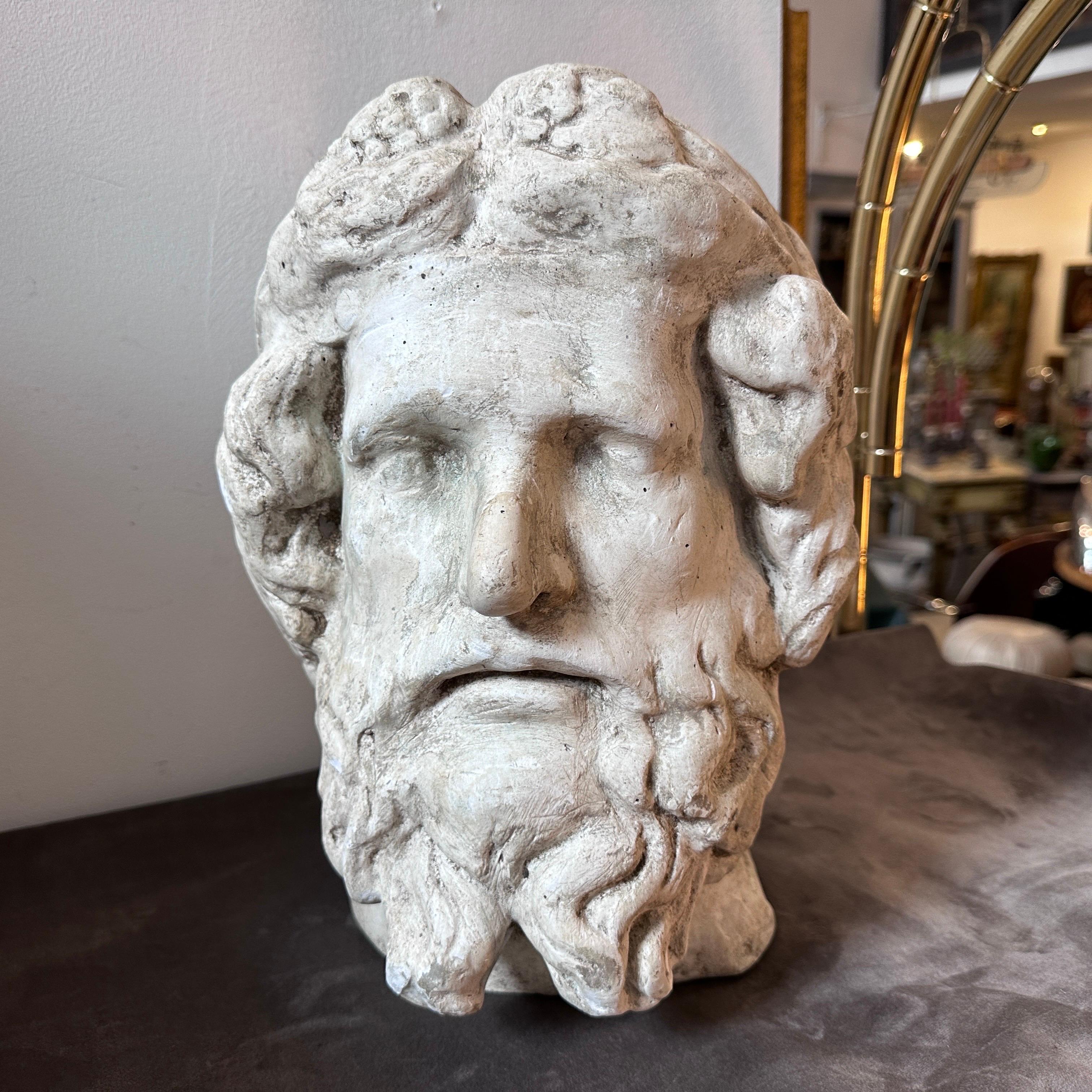 Neoclassical Revival 1930s Neoclassical Style Plaster Art Study of Serapis Head