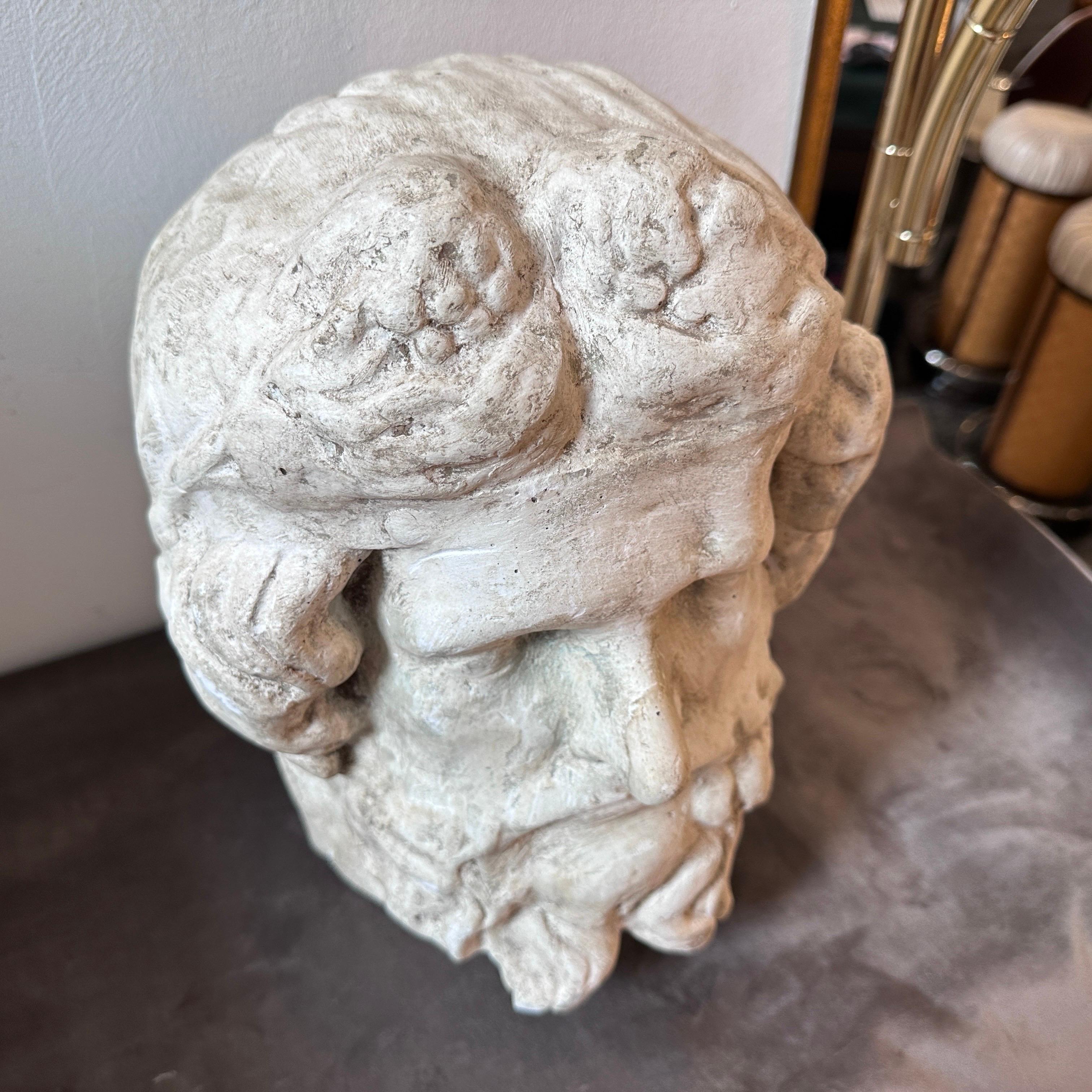 Hand-Crafted 1930s Neoclassical Style Plaster Art Study of Serapis Head
