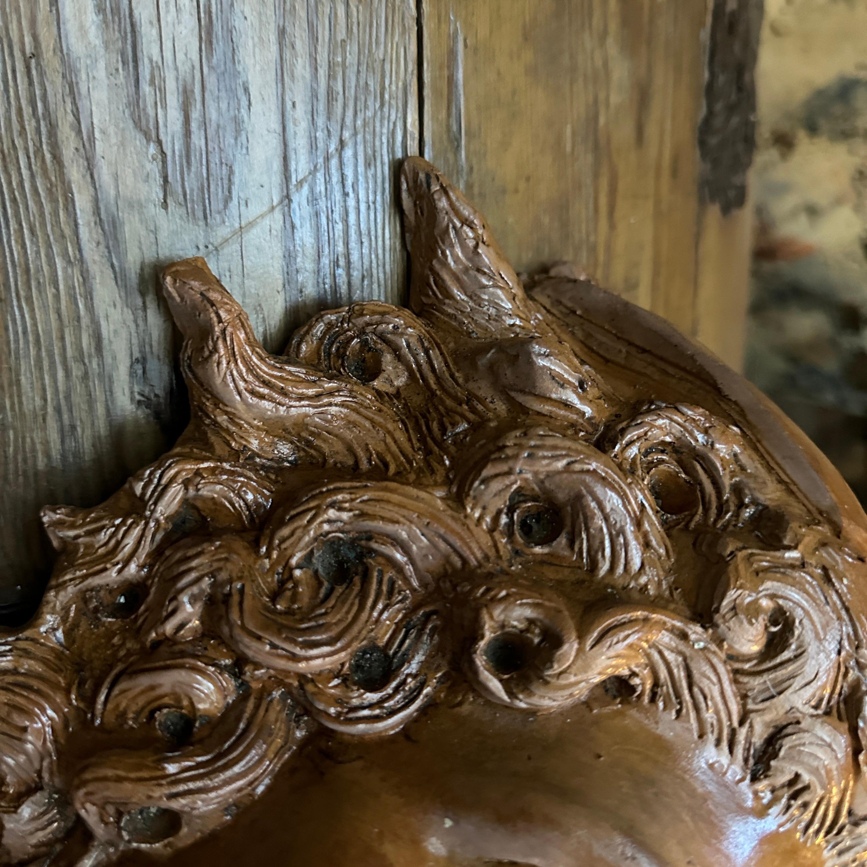 Testa di Medusa siciliana in terracotta in stile neoclassico del 1930 3