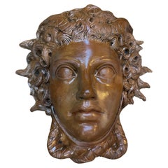1930s Neoclassical Style Terracotta Sicilian Head of Medusa