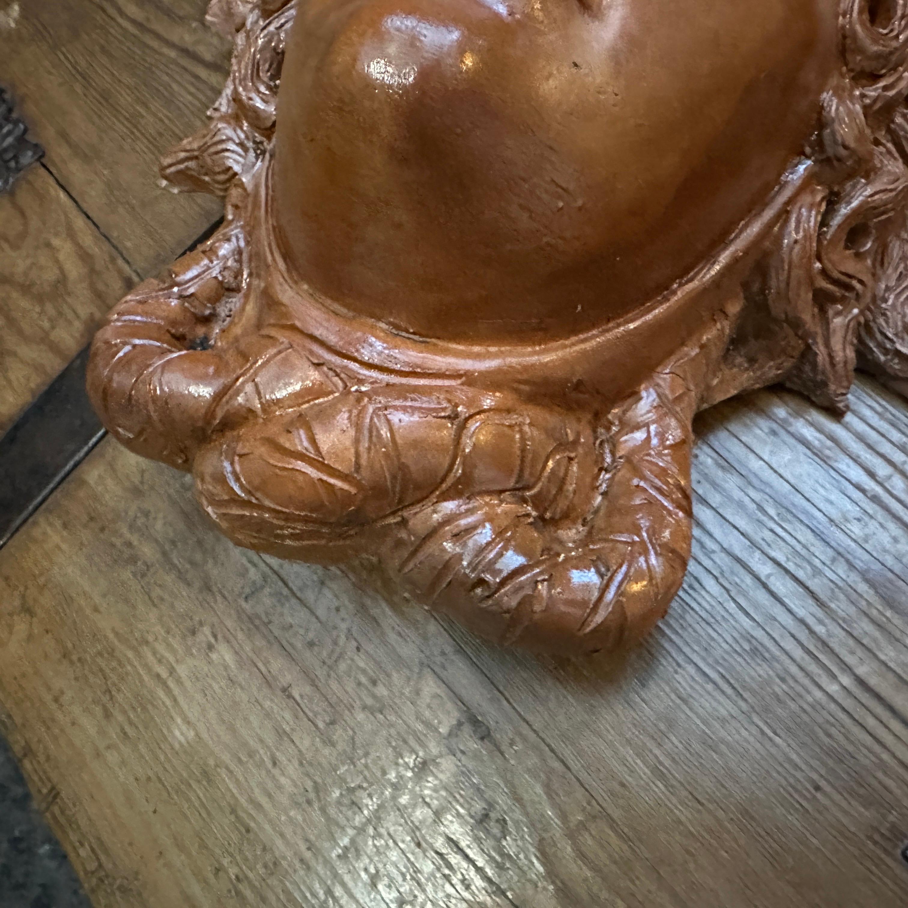 Testa di Medusa siciliana in terracotta in stile neoclassico del 1930 1