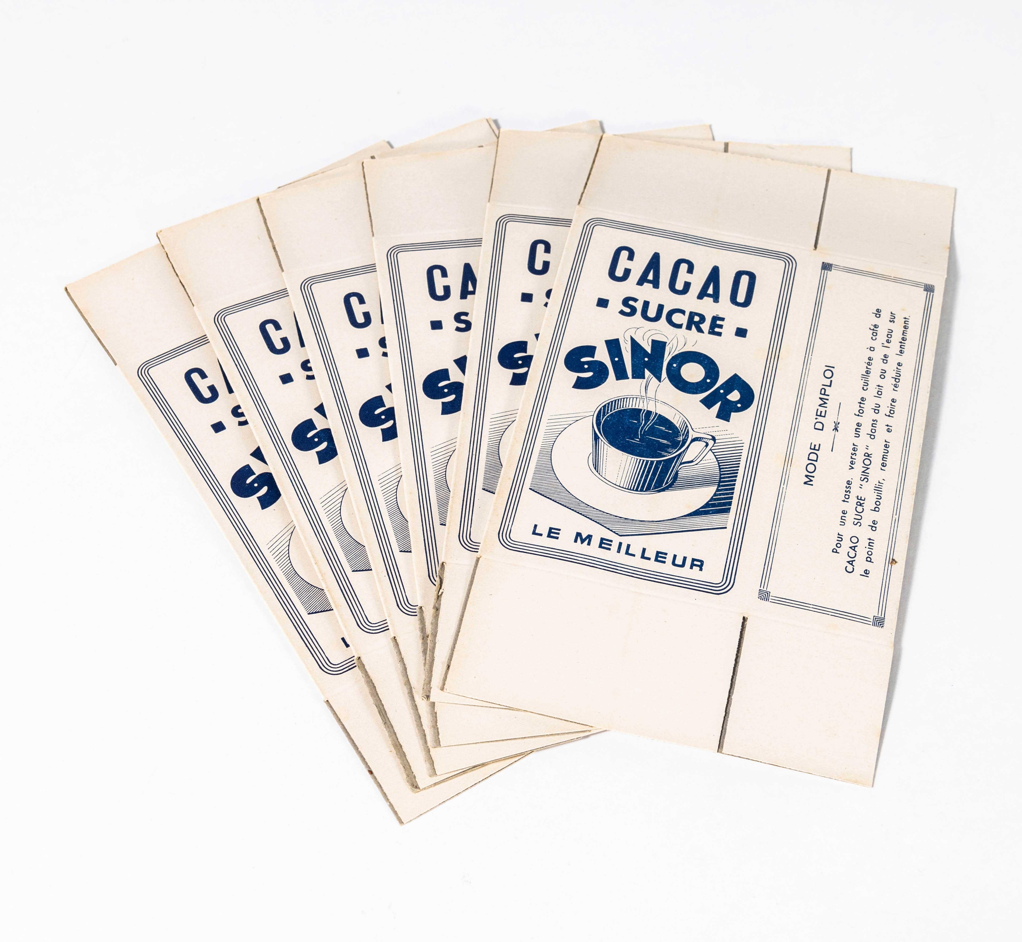 Caja de Cacao Sinor de 1930 - Paquete de seis en Bueno estado para la venta en Hook, Hampshire