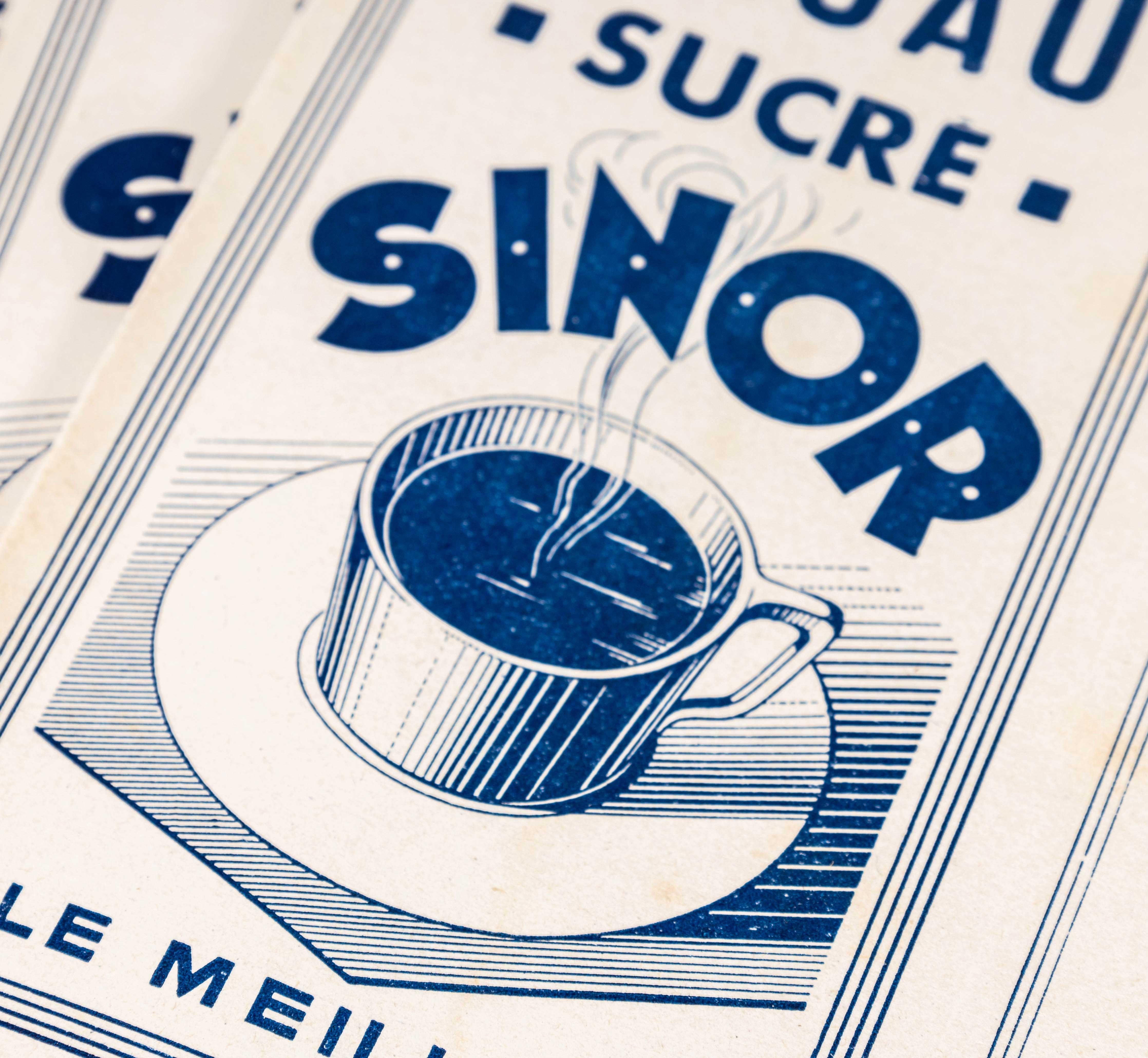 Caja de Cacao Sinor de 1930 - Paquete de seis mediados del siglo XX en venta
