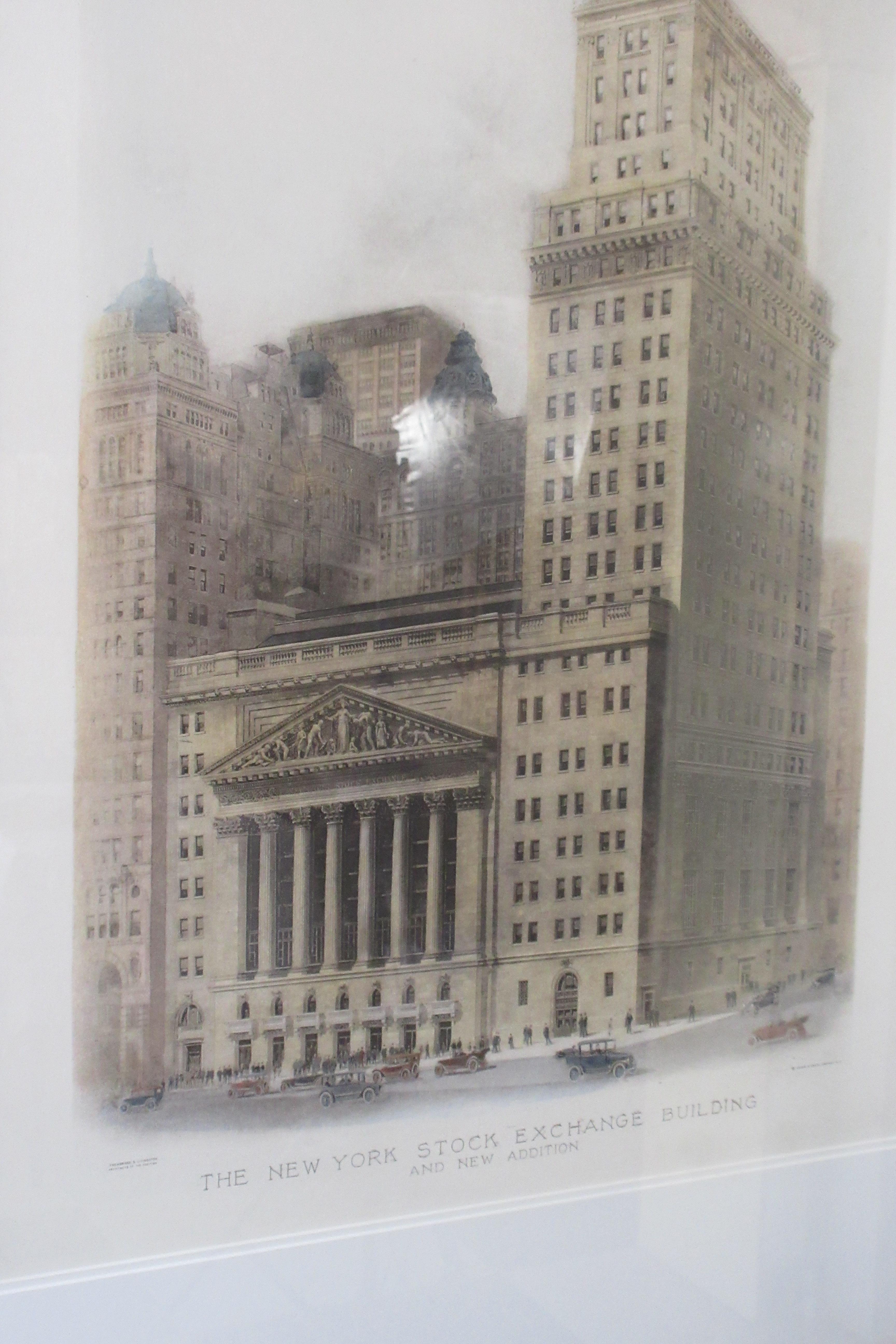 1930s New York Stock Exchange Print In Good Condition In Tarrytown, NY