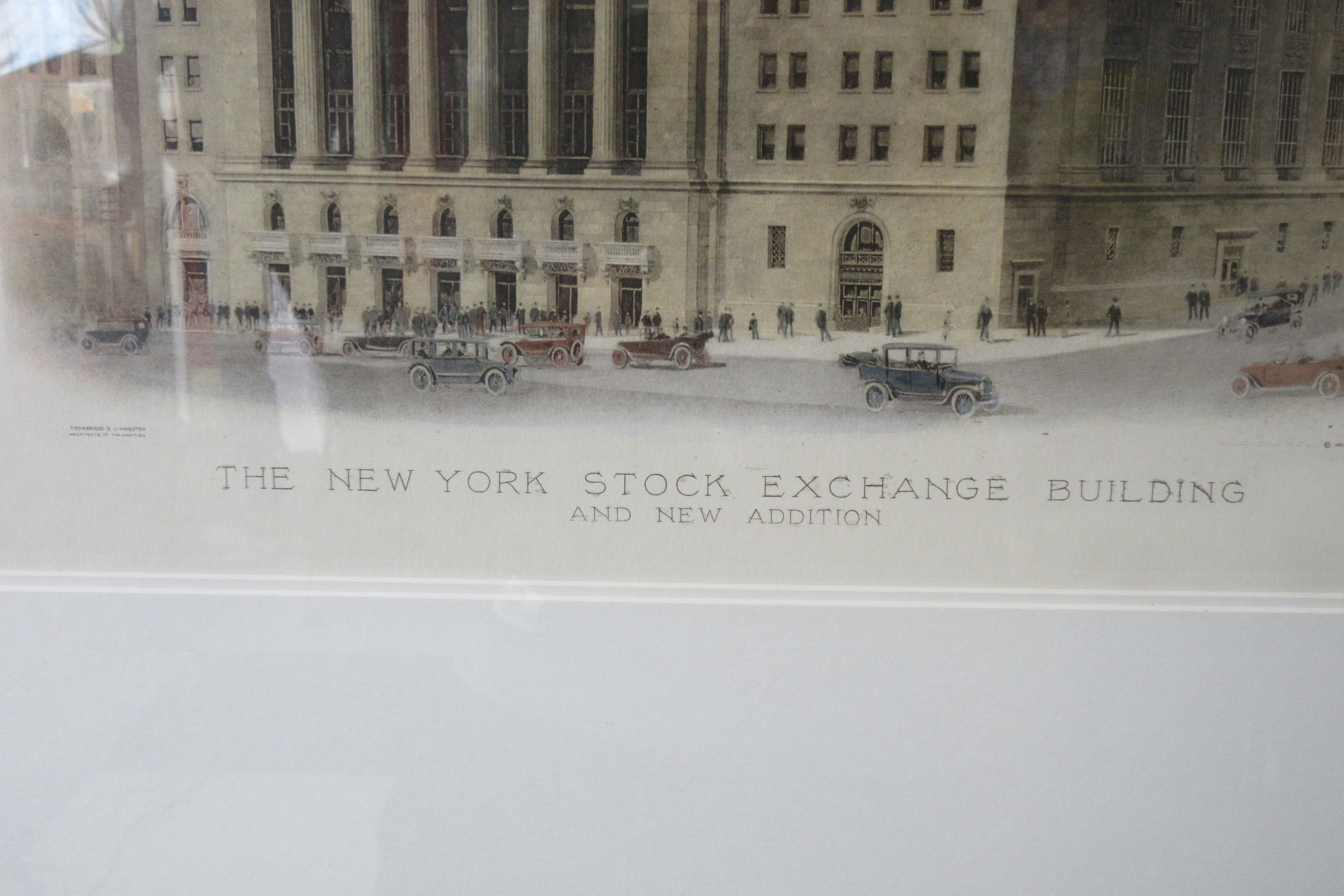Mid-20th Century 1930s New York Stock Exchange Print