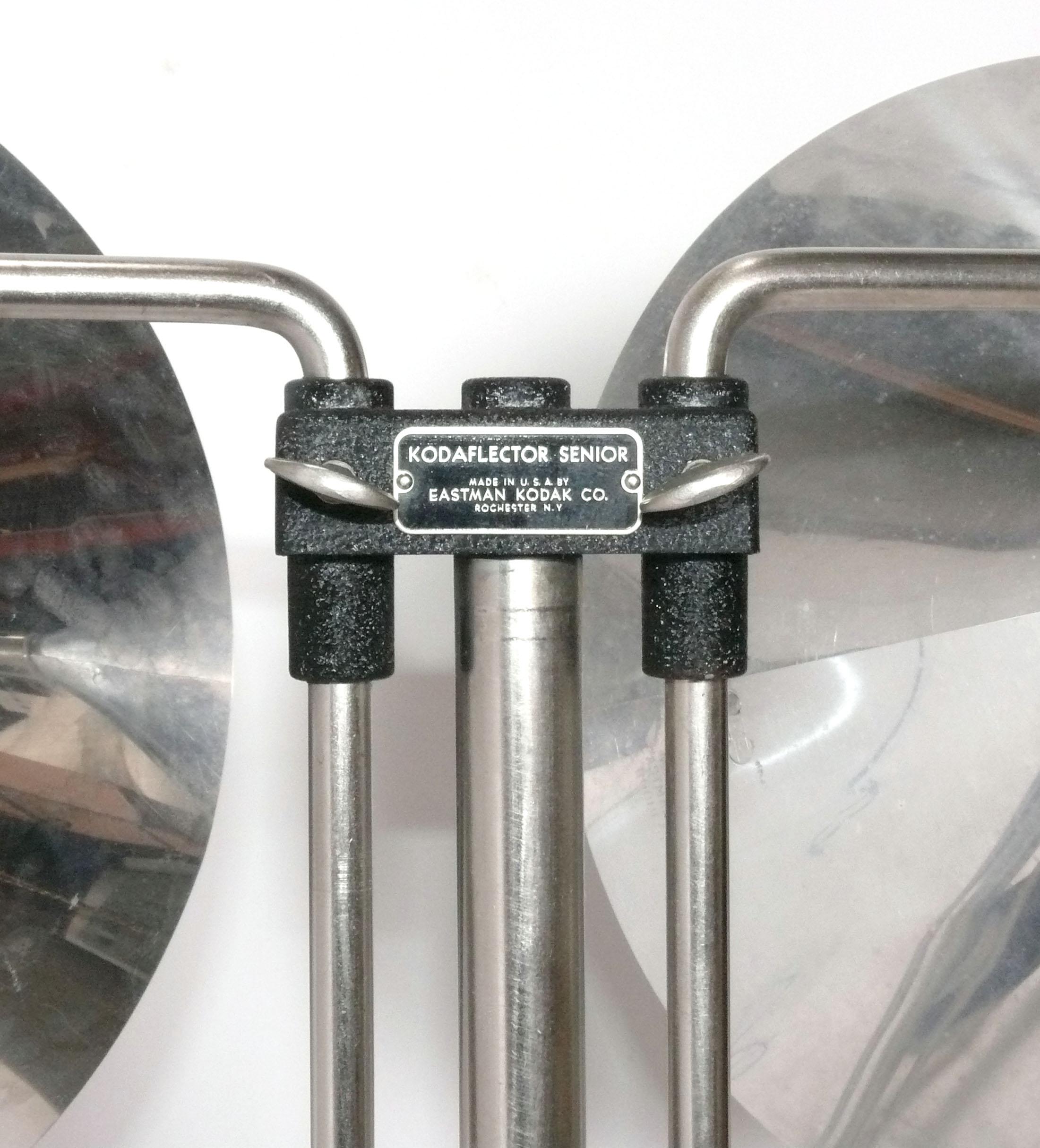 1930s Nickel Kodak Articulated Floor Lamp Art Deco Machine Age Style In Good Condition For Sale In Atlanta, GA