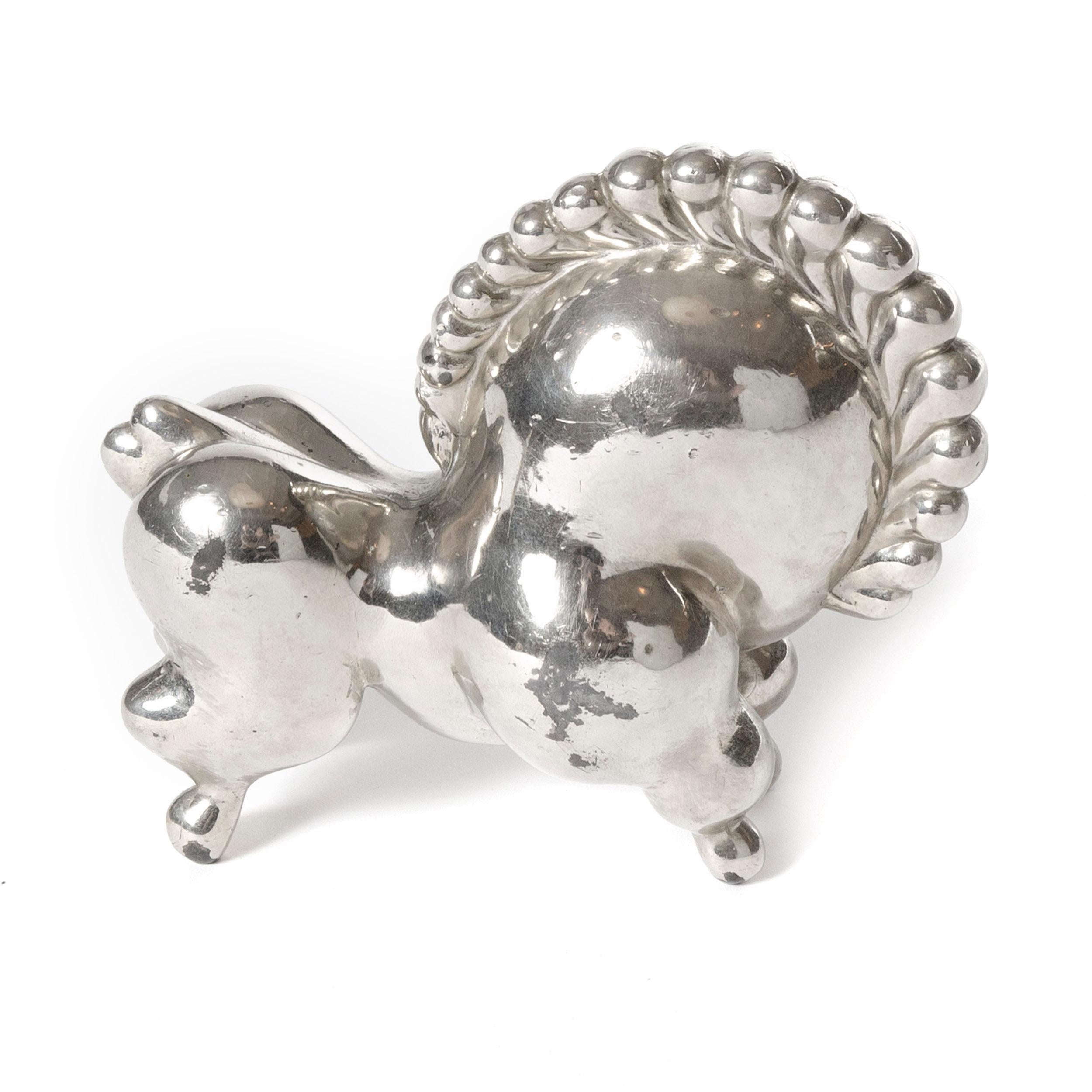 American 1930s Nickel-Plated 'Libbiloo' Circus Horse Bookends by Russel Wright For Sale