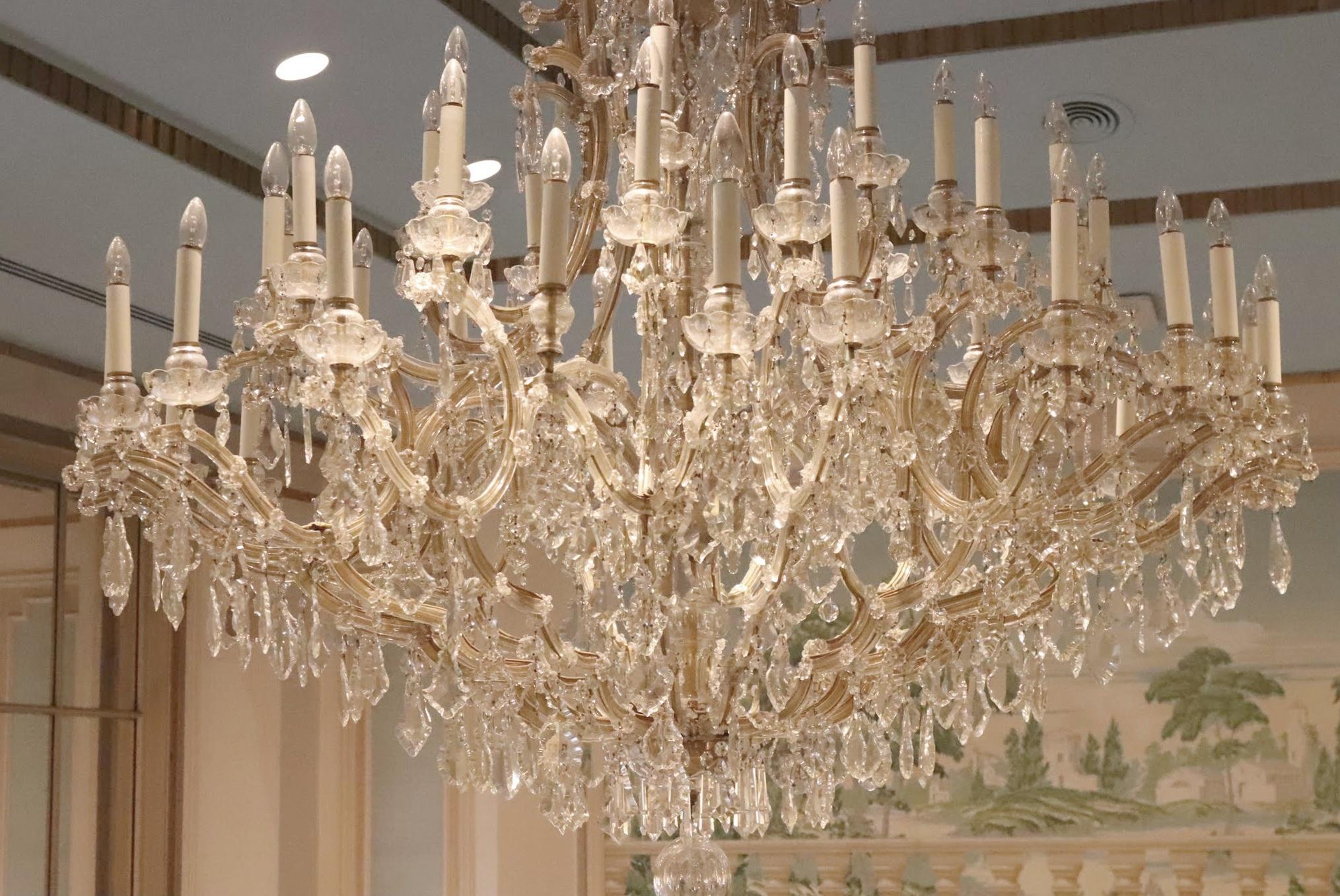 20th Century NYC Waldorf Astoria Hotel Chandelier Marie Therese Louis XVI Meeting Room