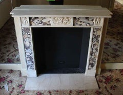 Waldorf Astoria Hotel Statuary Breche Marble Mantel English Regency