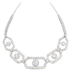 1930s Old European Diamond Necklace