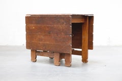 1930s Old Hickory Branded Drop-Leaf Farm Table or Kitchen Island, Signed