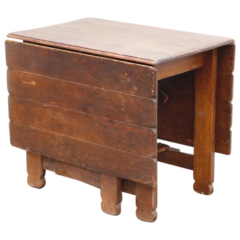1930s Old Hickory Branded Drop-Leaf Farm Table or Kitchen ...