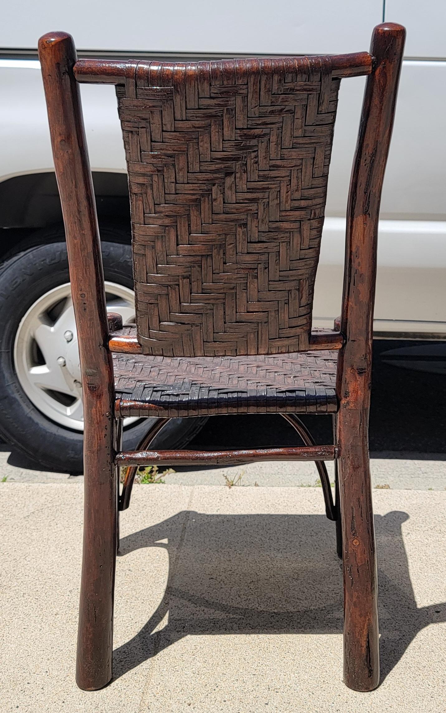 1930s old Hickory Chairs with Rattan backing and Seating 3