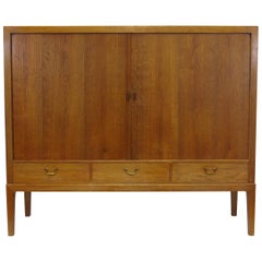 Vintage 1930s Ole Wanscher Oak Sideboard Cabinet