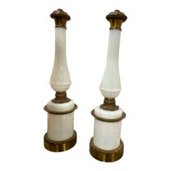1930s Opaline Glass Table Lamps