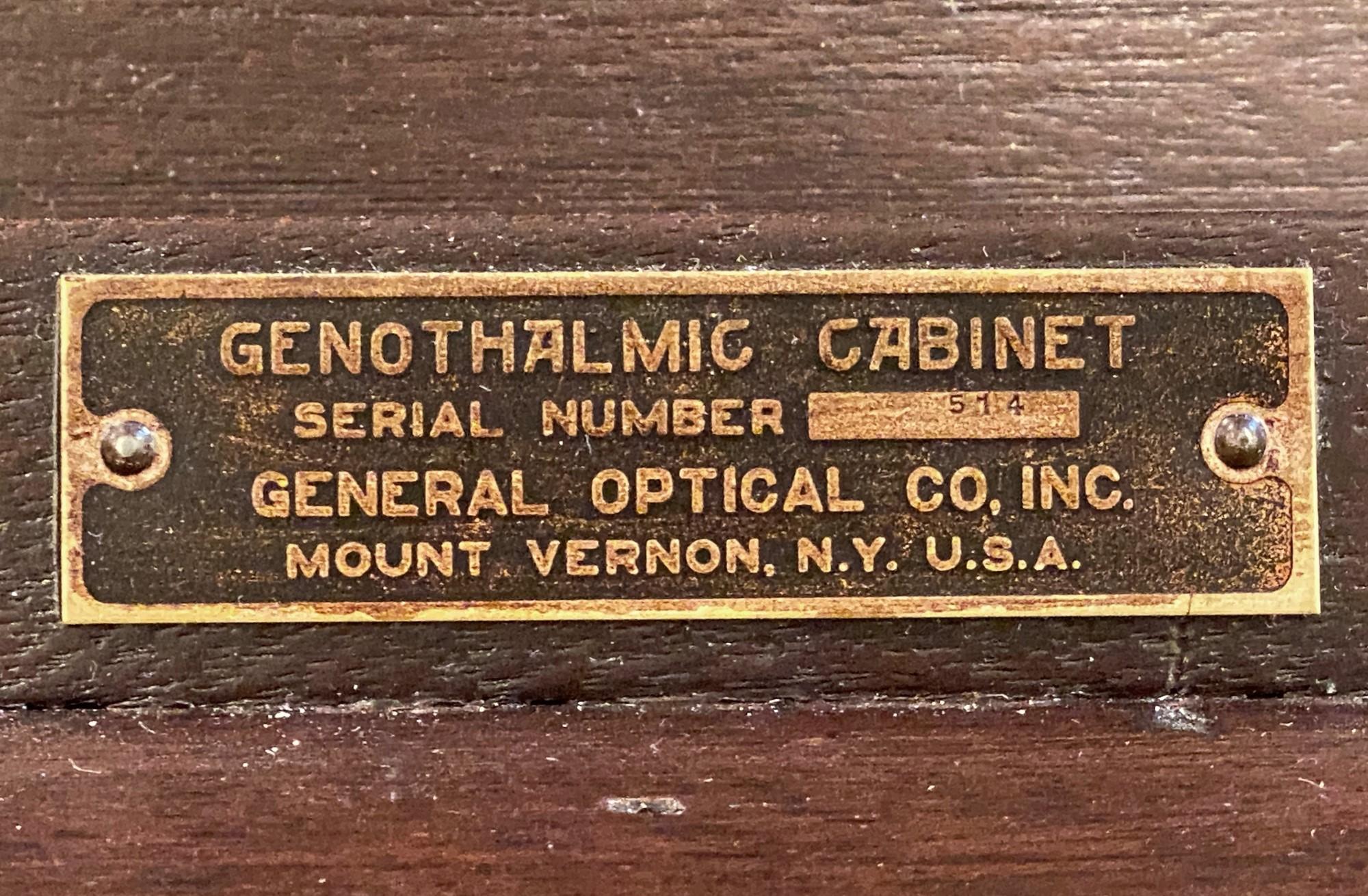 American 1930s Ophthalmic & Genothalmic Medical Cabinet Lots of Drawers and Cubbyholes