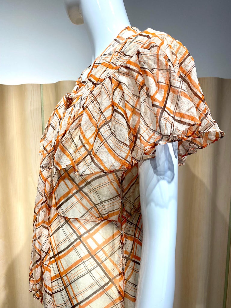 orange and black plaid dress Autumn Rust Plaid Caitlin Dress by Hearts & Roses London  Modern Millie