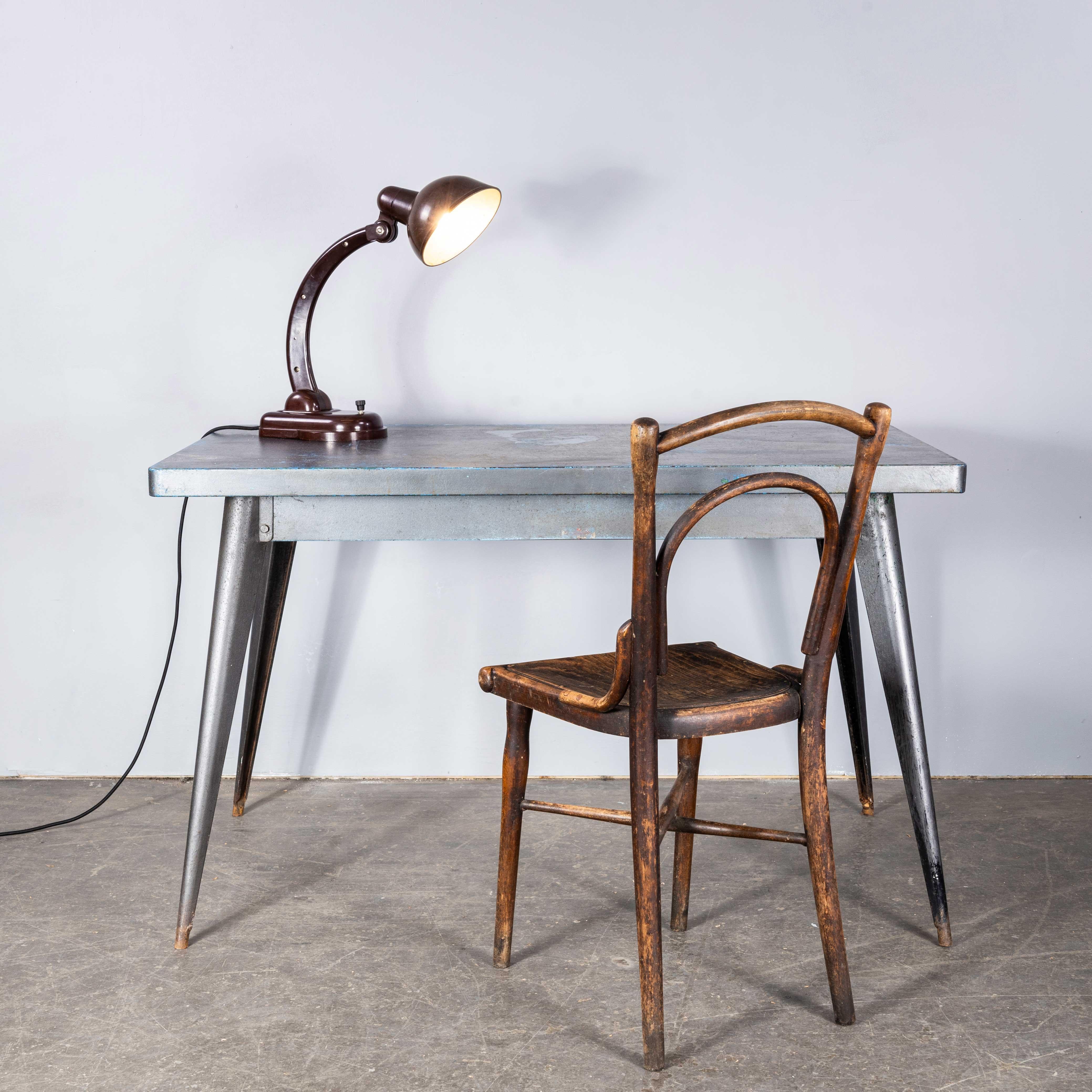 Metal 1930's Original Adjustable German Bakelite Desk Lamp For Sale